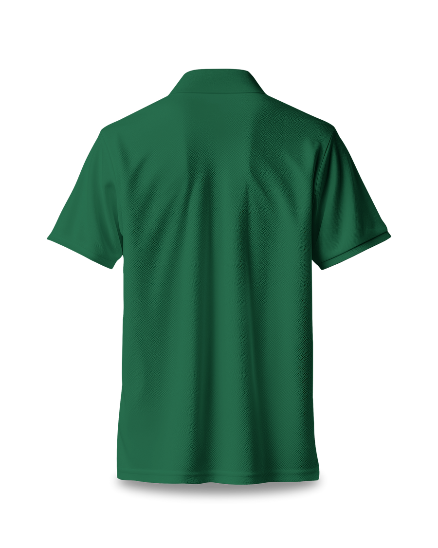 Ashluxe Triangle Logo Lightweight  Polo  Green