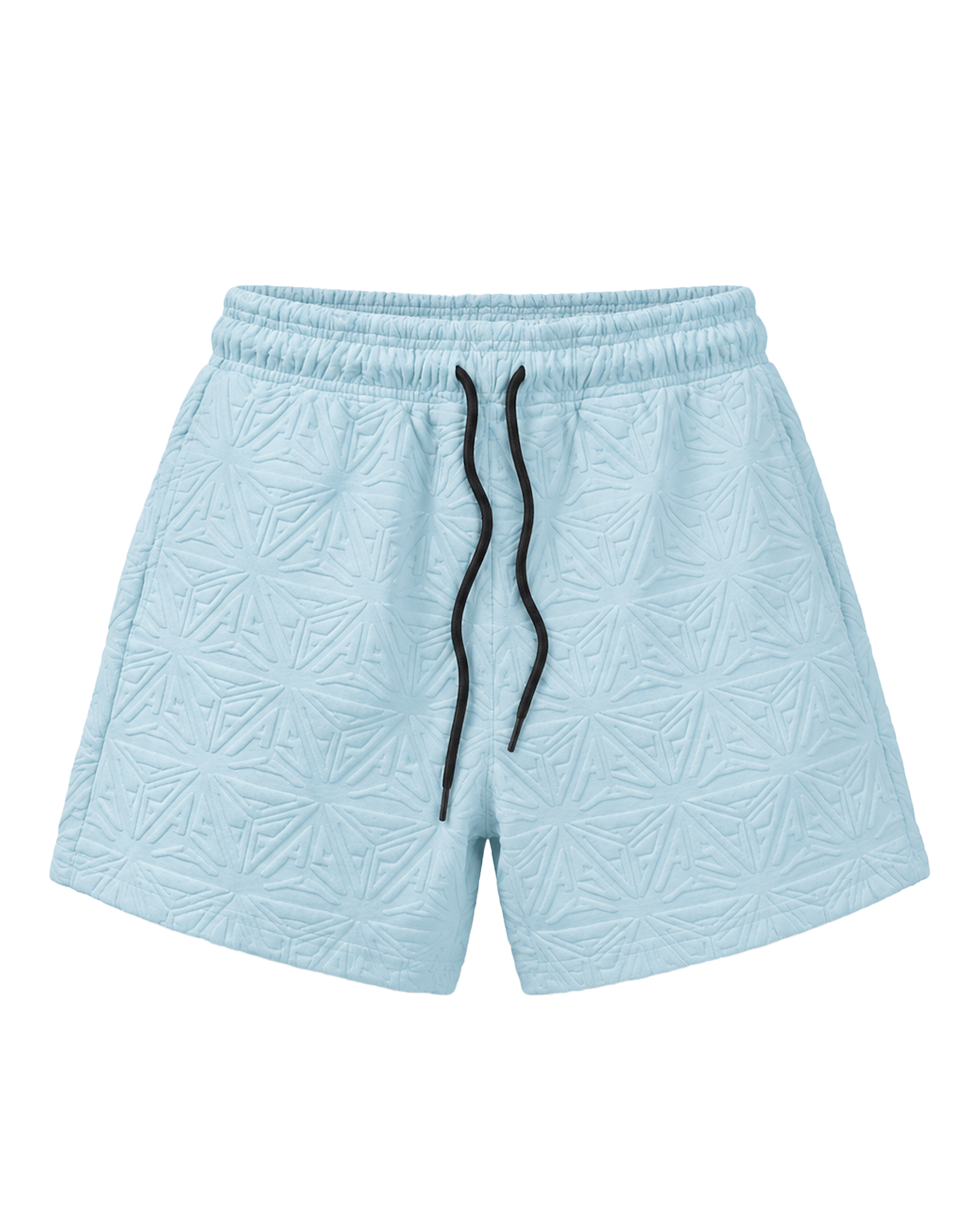 Monogram Plush Jersey Long Shorts Blue