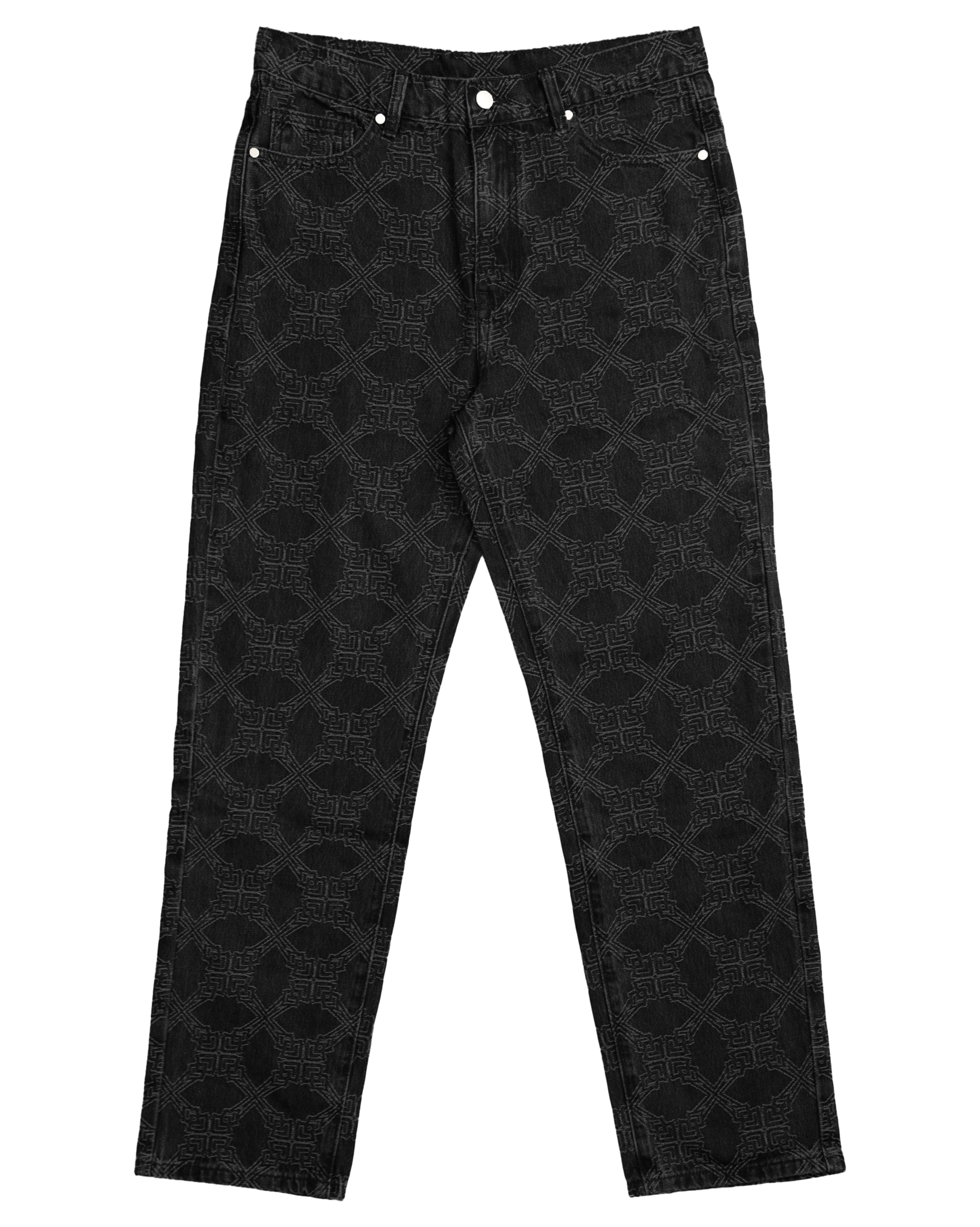 Ashluxe Monogram Denim Pant Black