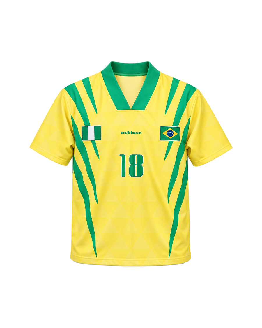 Nigeria X Brazil Football Shirt Yellow