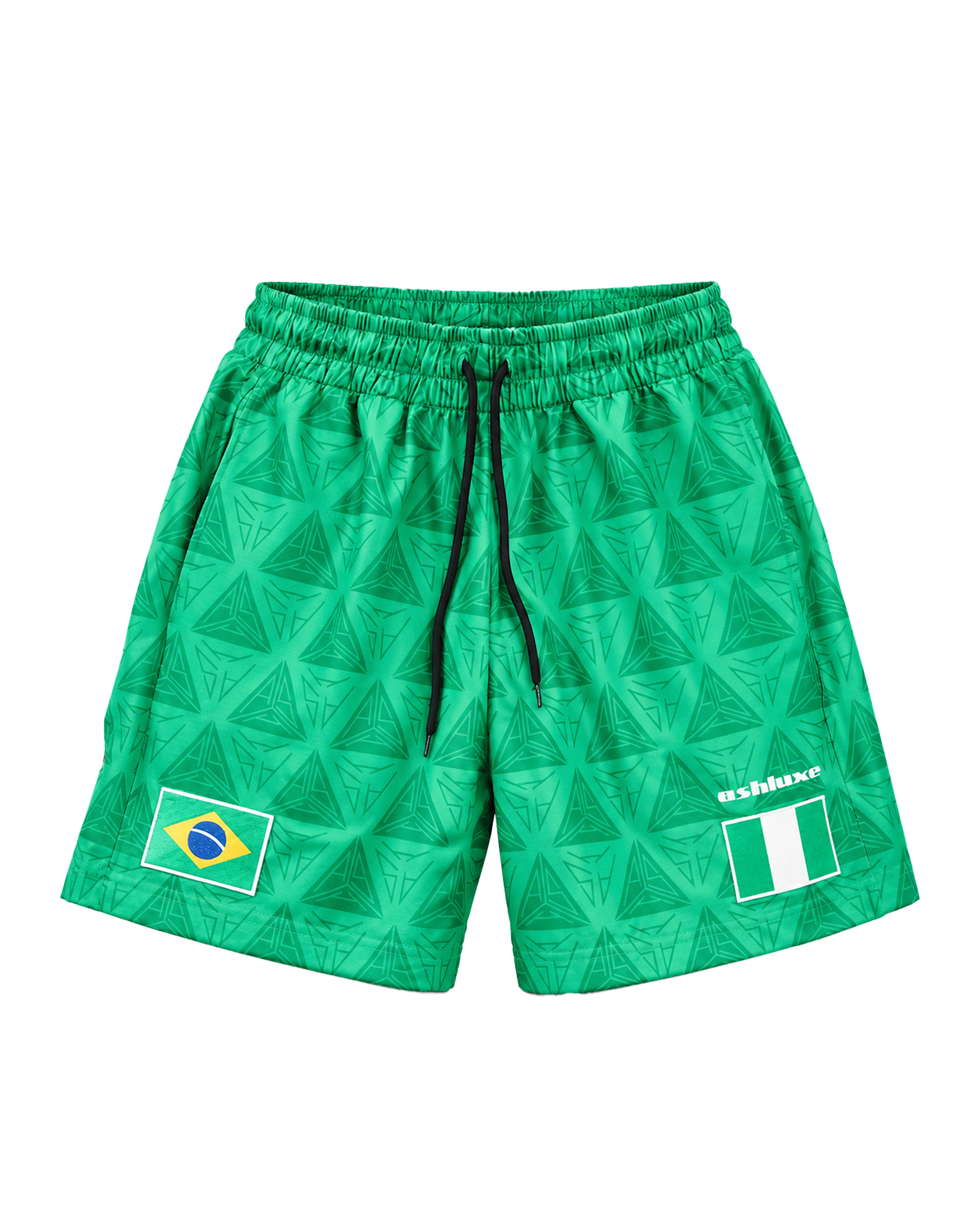 Nigeria X Brazil Football Shorts Green