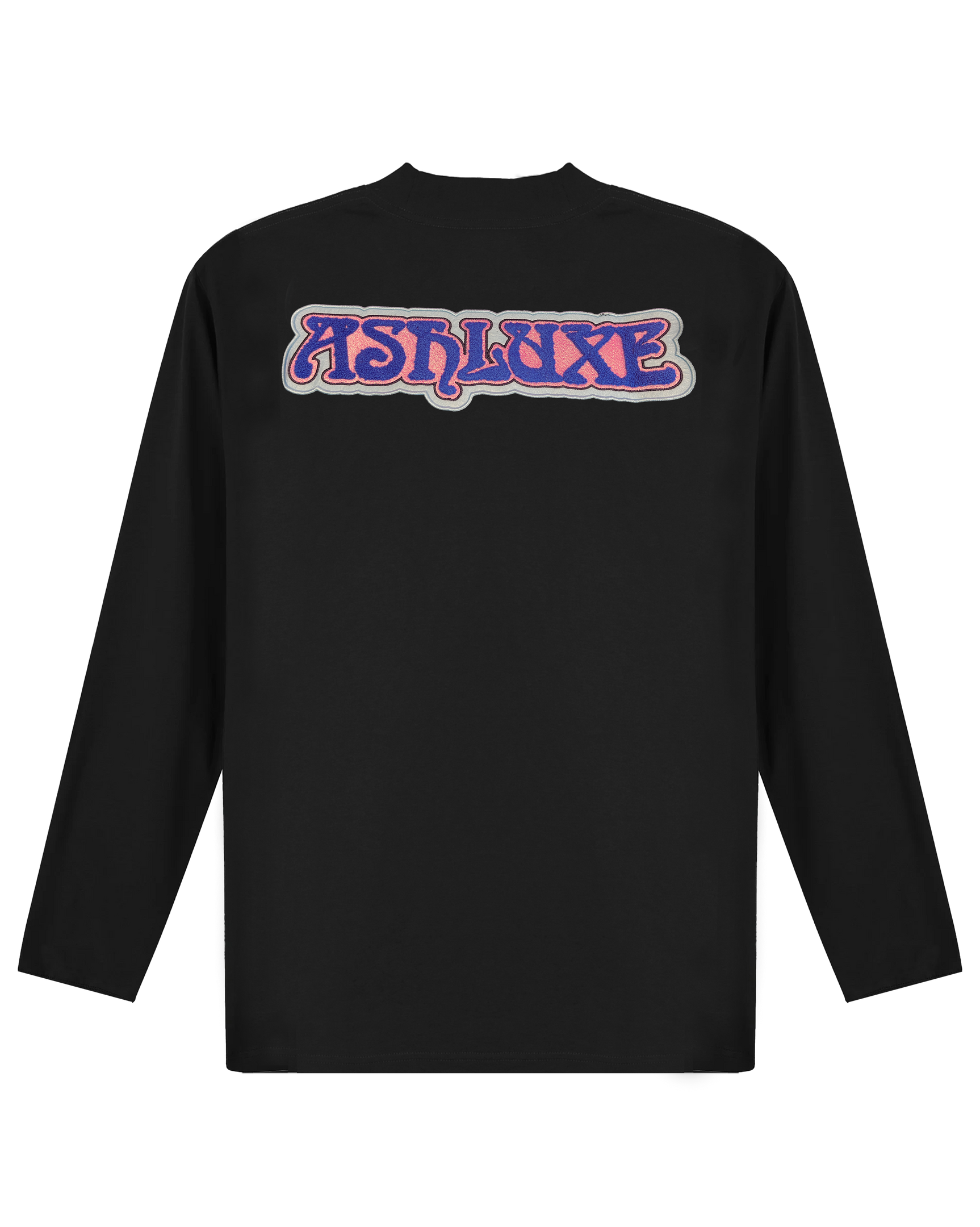 Ashluxe Patch Logo Longsleeve Sweatshirt  Black