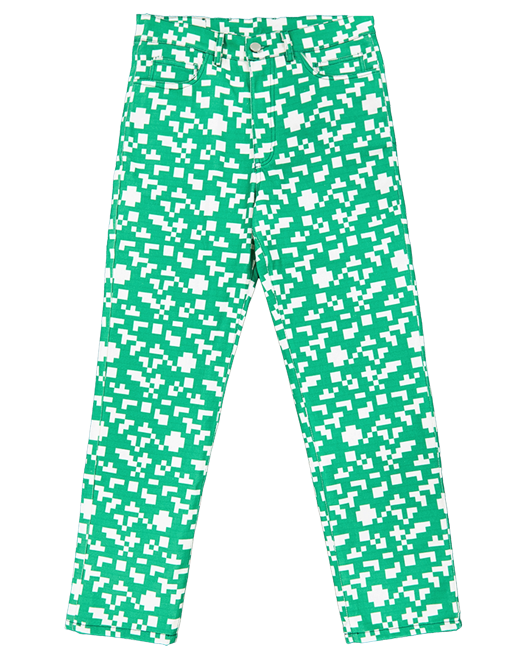 Ashluxe Pixel Denim Pant  Green