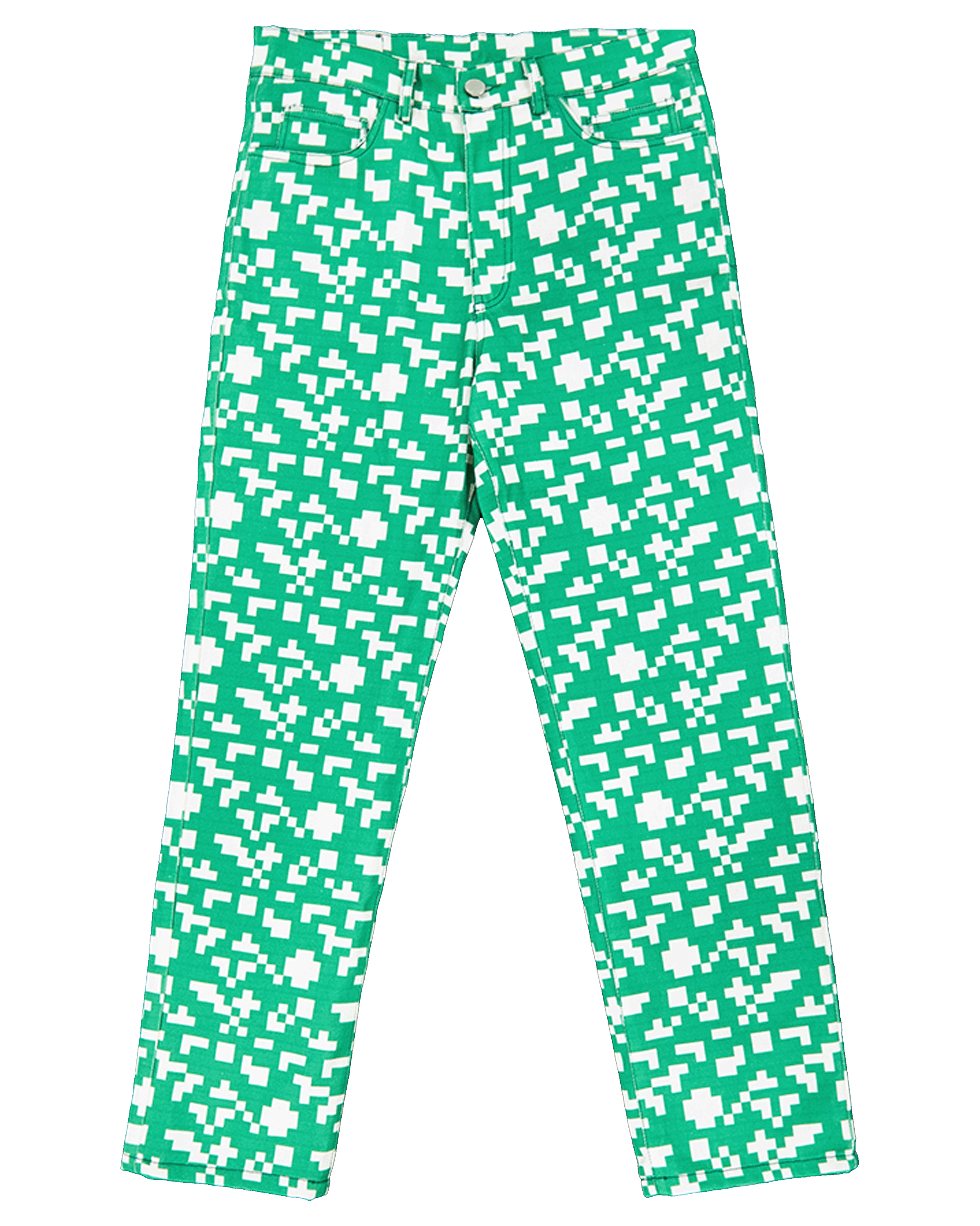 Ashluxe Pixel Denim Pant  Green