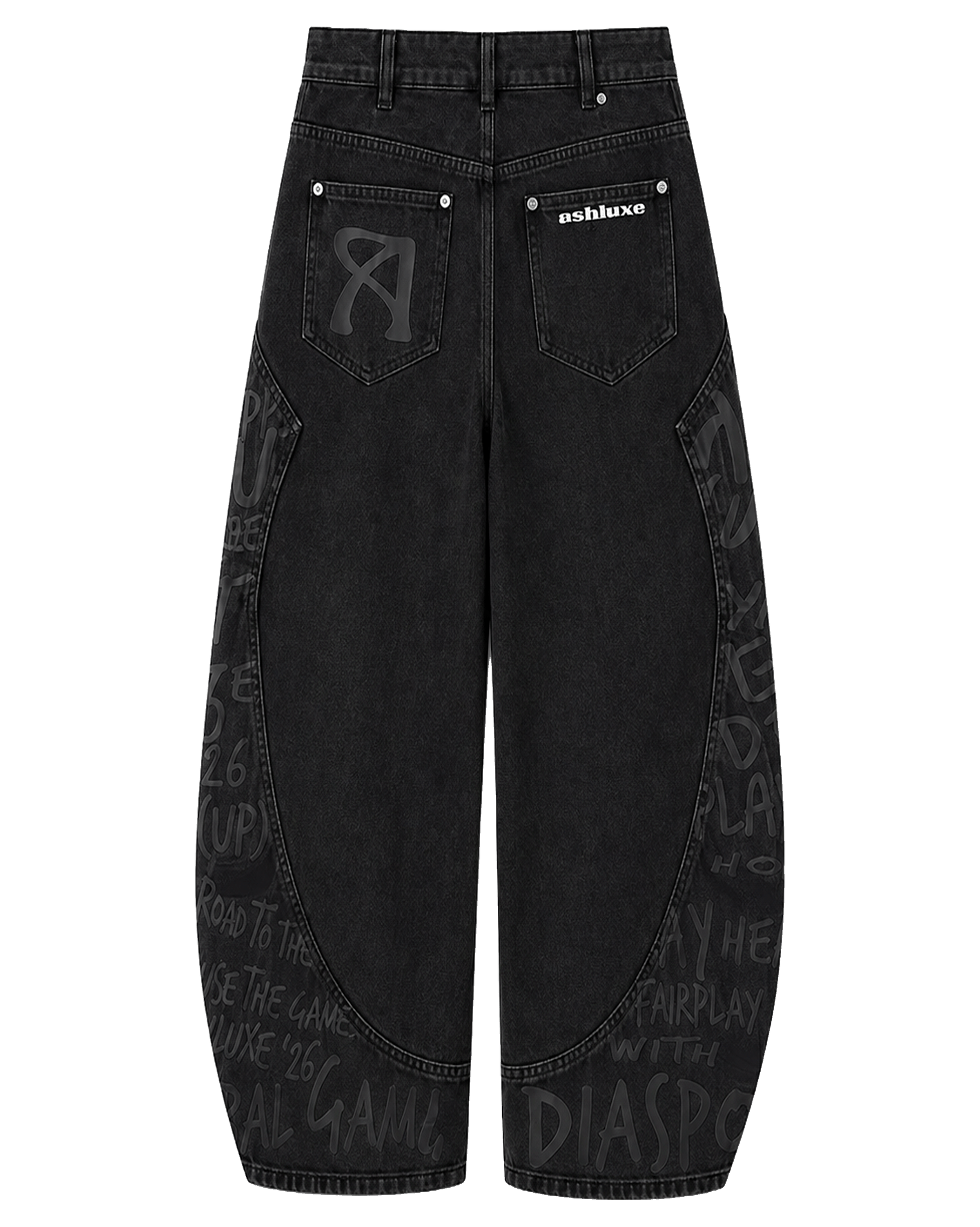 Ash Printed Denim Black