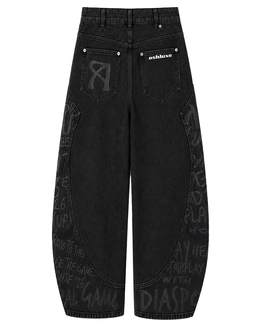 Ash Printed Denim Black