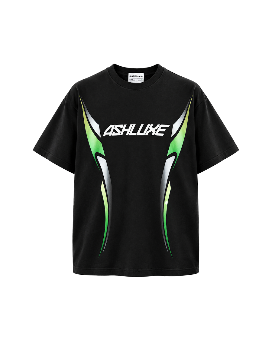 Ashluxe Race Code T-Shirt Black Green