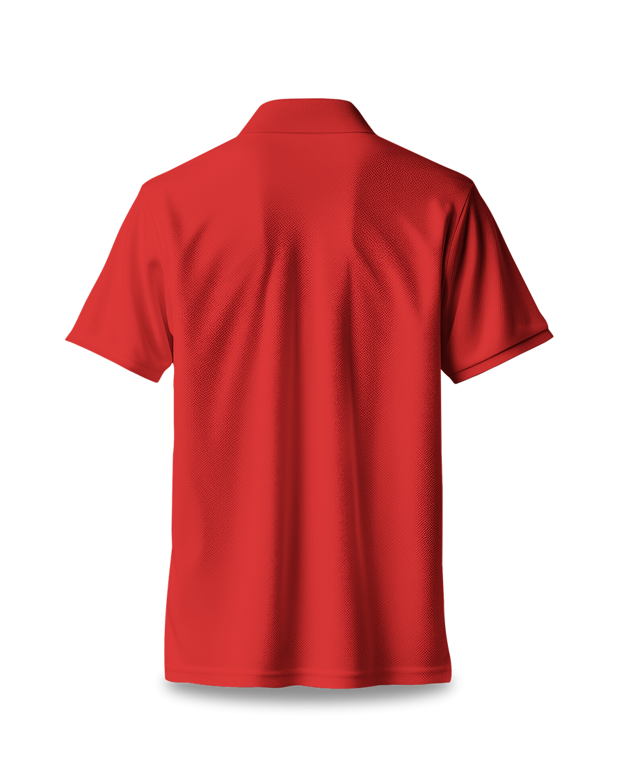 Ashluxe Triangle Logo Lightweight  Polo Red
