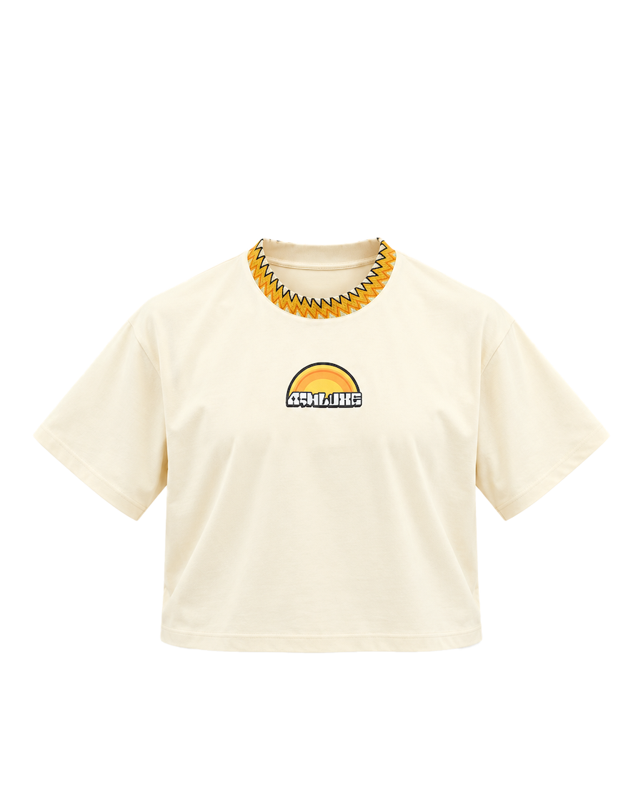 Sunshine Cropped T-Shirt Off White