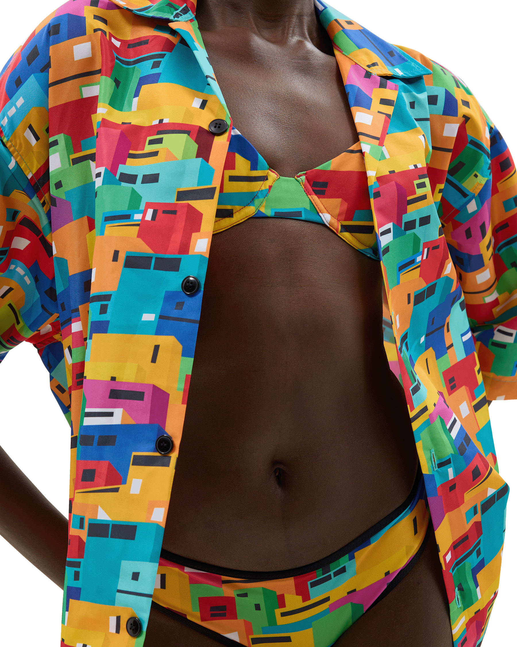 Urban Mosaic Print Bikini Brief Multi