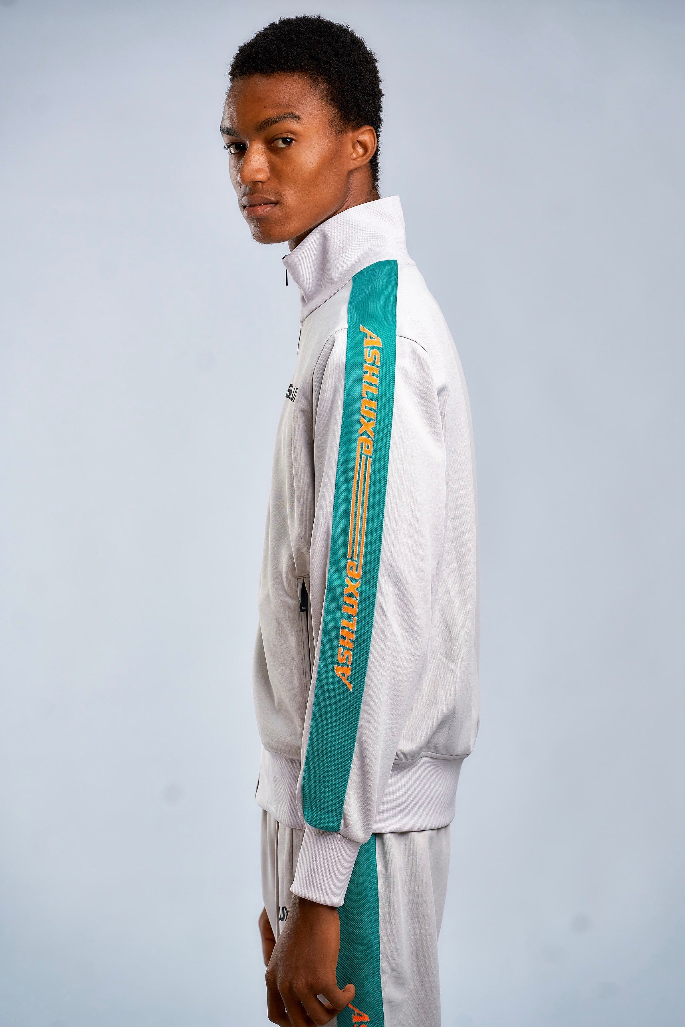 ASHLUXE GREY TRACK JACKET