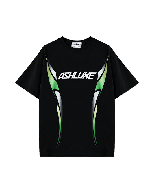 Ashluxe Race Code T-Shirt Black Green
