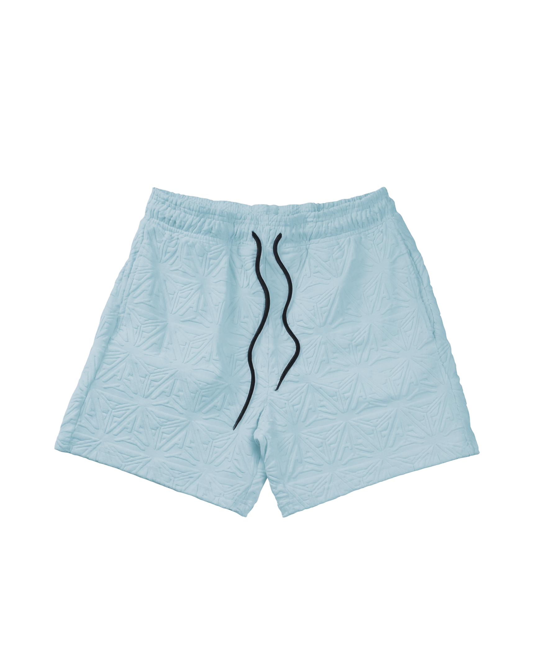 Monogram Plush Jersey Long Shorts Blue