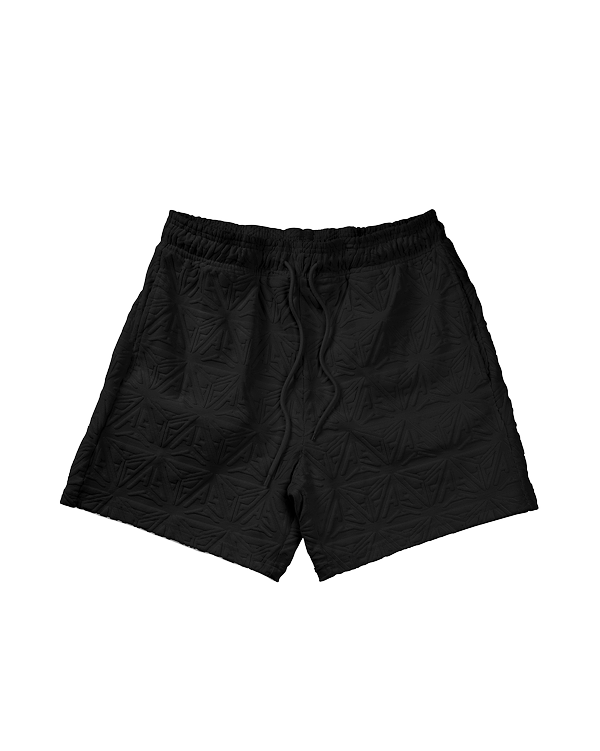 Monogram Plush Jersey Long Shorts Black