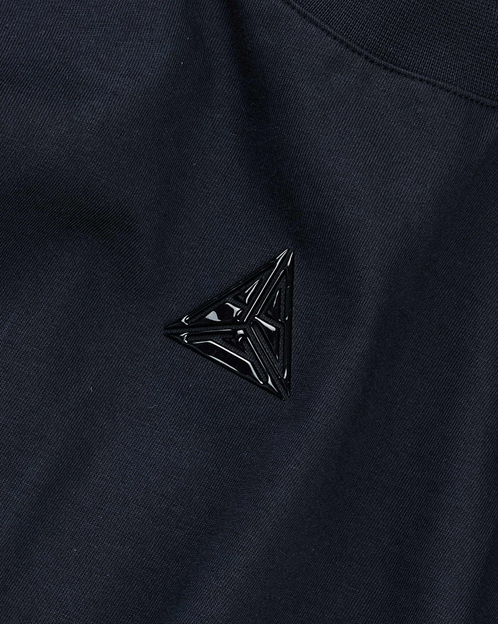 Metallic Logo Cropped T-shirt Black