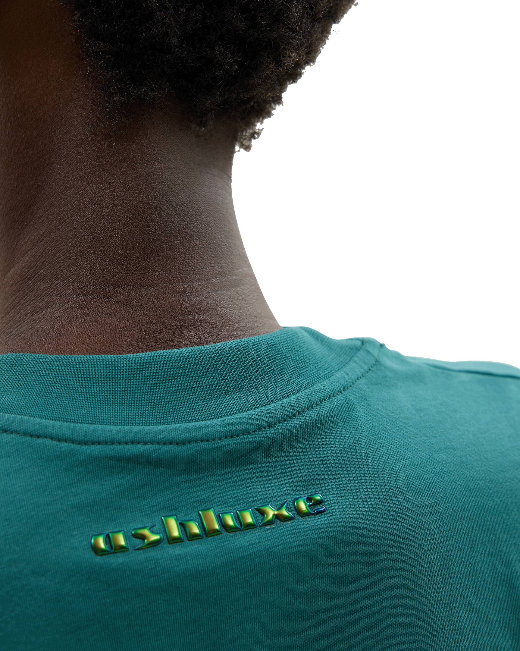 Metallic Logo Cropped T-Shirt Green
