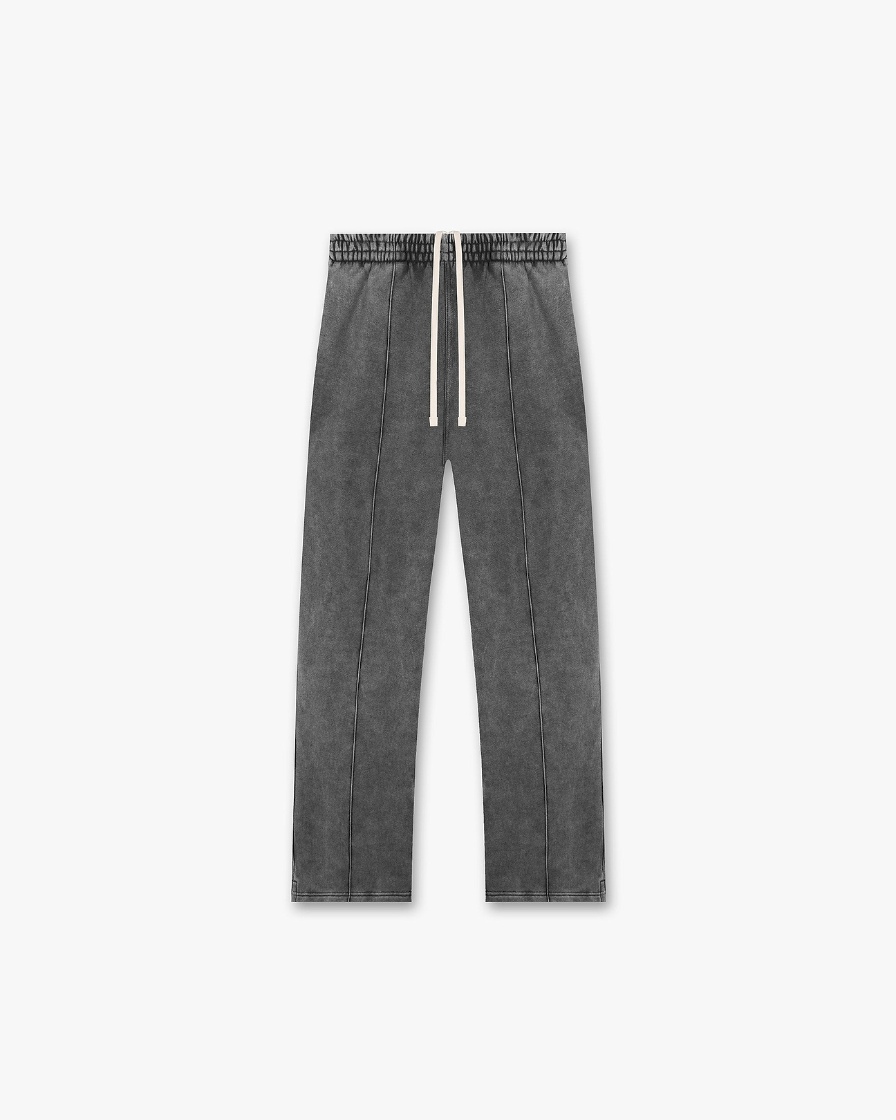 Front product image of mens grey sweatpants on a plain white background | Initial Sweatpants in Vintage Grey | Sweatpants in loopback jersey organic cotton | Initial Pants | Represent Clo