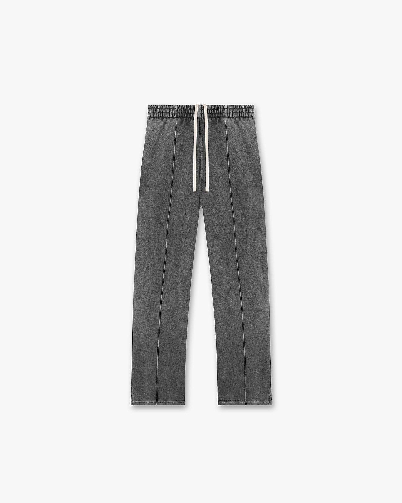 Front product image of mens grey sweatpants on a plain white background | Initial Sweatpants in Vintage Grey | Sweatpants in loopback jersey organic cotton | Initial Pants | Represent Clo