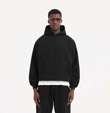 Black Initial Hoodie