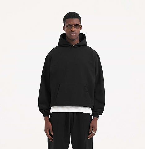 Black Initial Hoodie