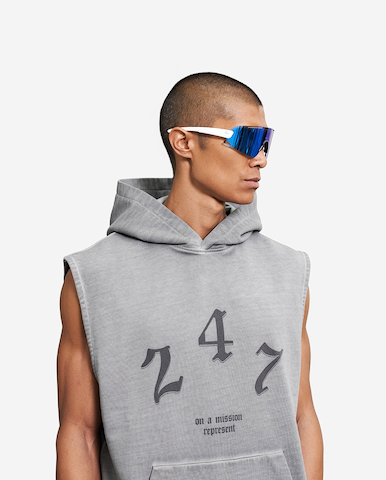 Vintage 247 Sleeveless Hoodie