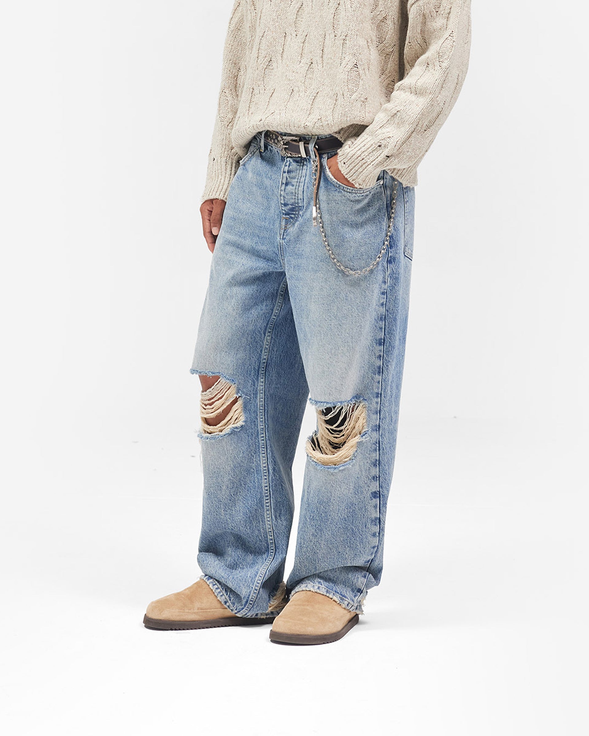 R3 Baggy Jean - Moss Blue