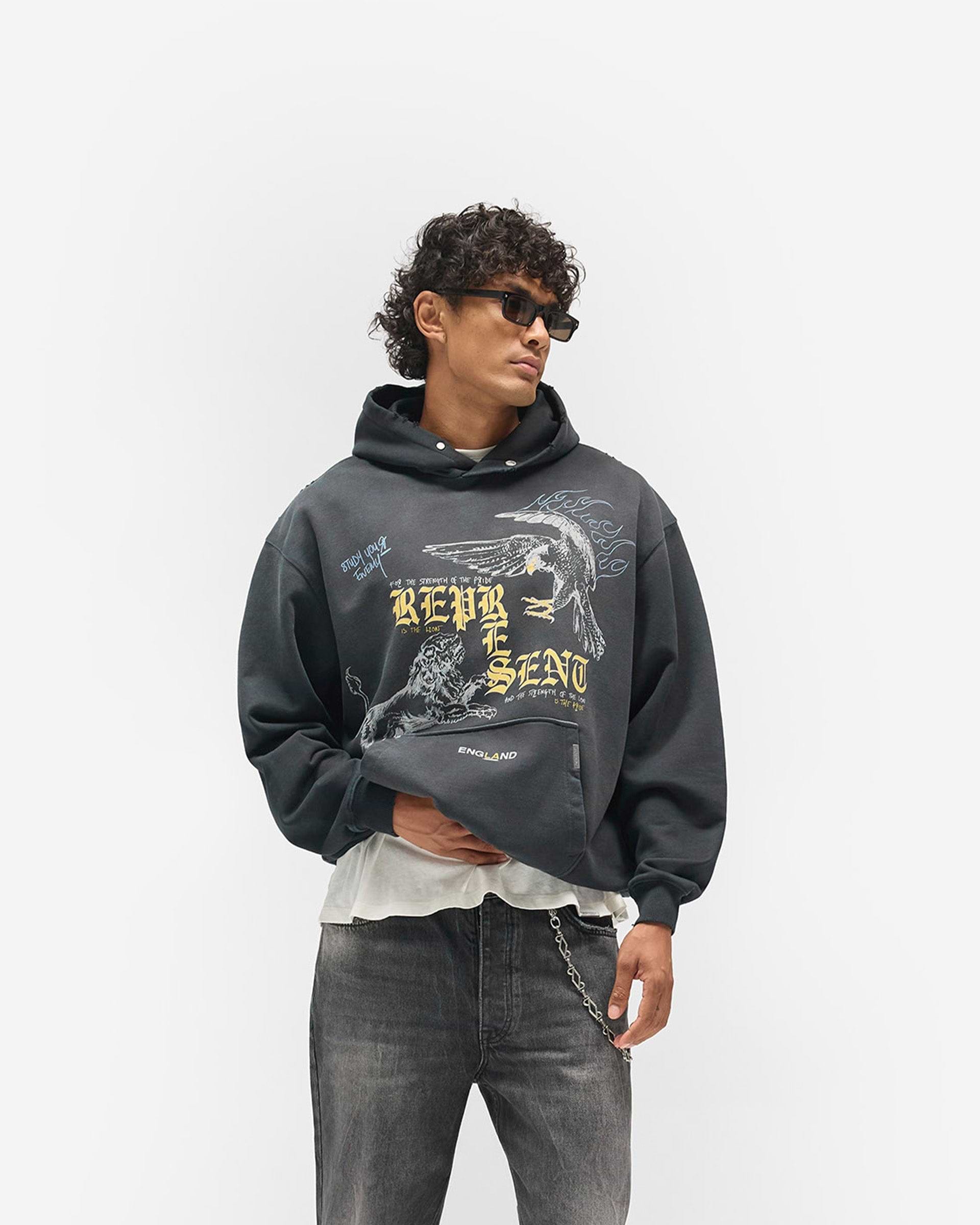 Enemy Hoodie - Washed Black