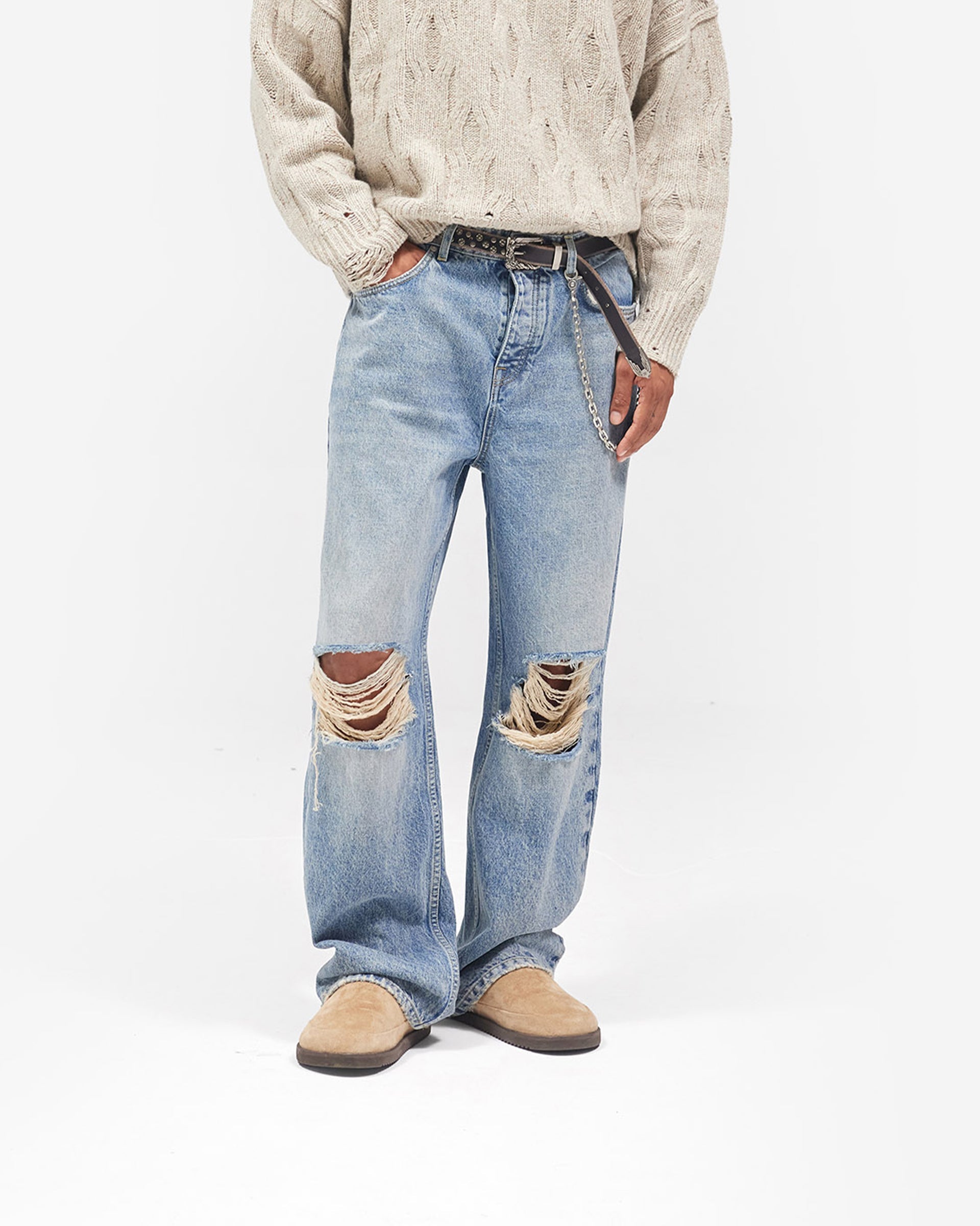 R3 Baggy Jean - Moss Blue