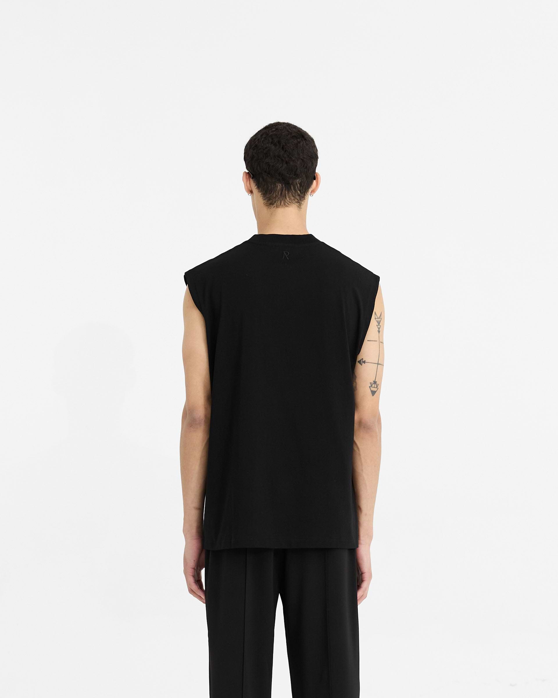 Initial Boxy Camiseta de Tirantes - Negro