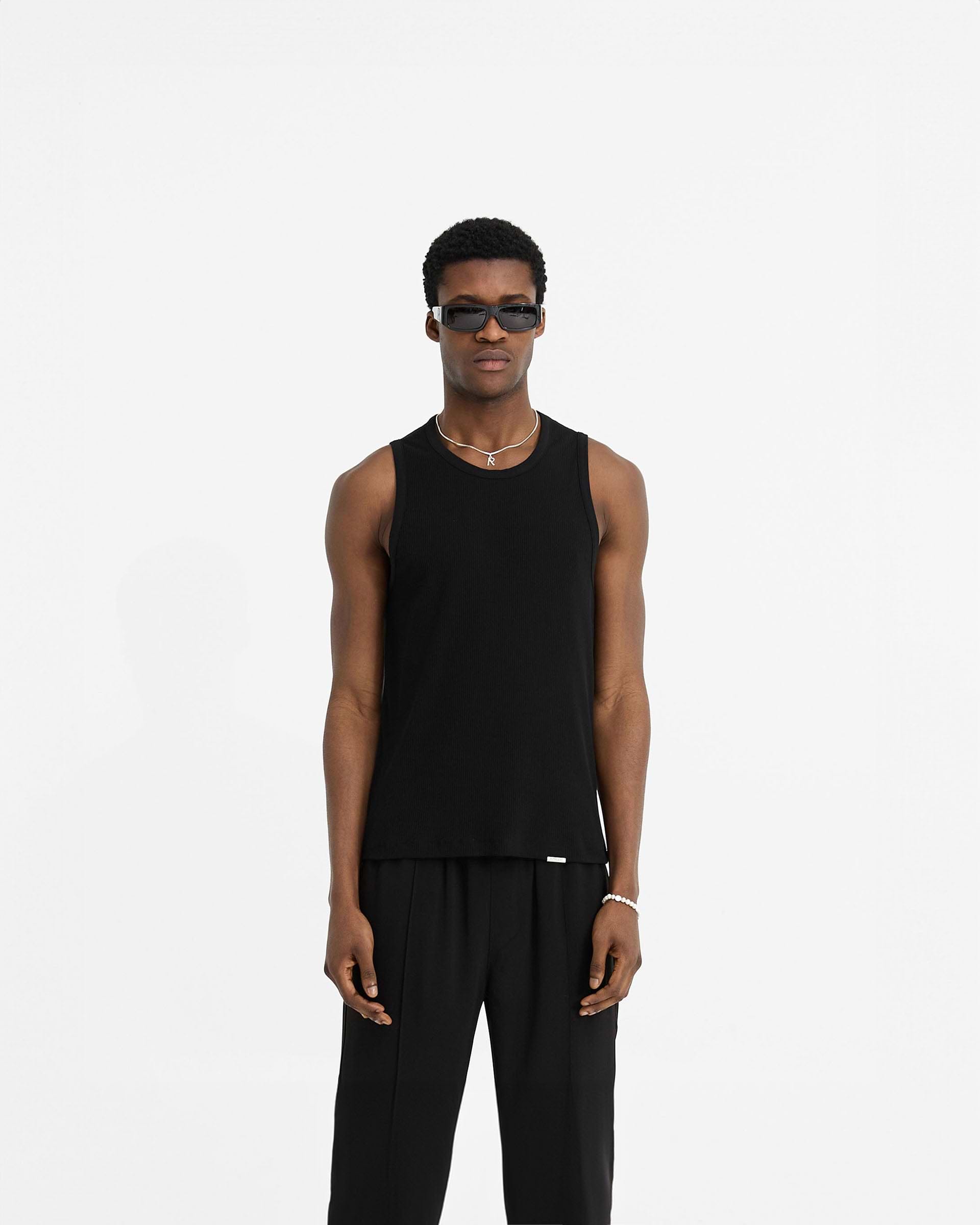 Gilet côtelé initial - Noir