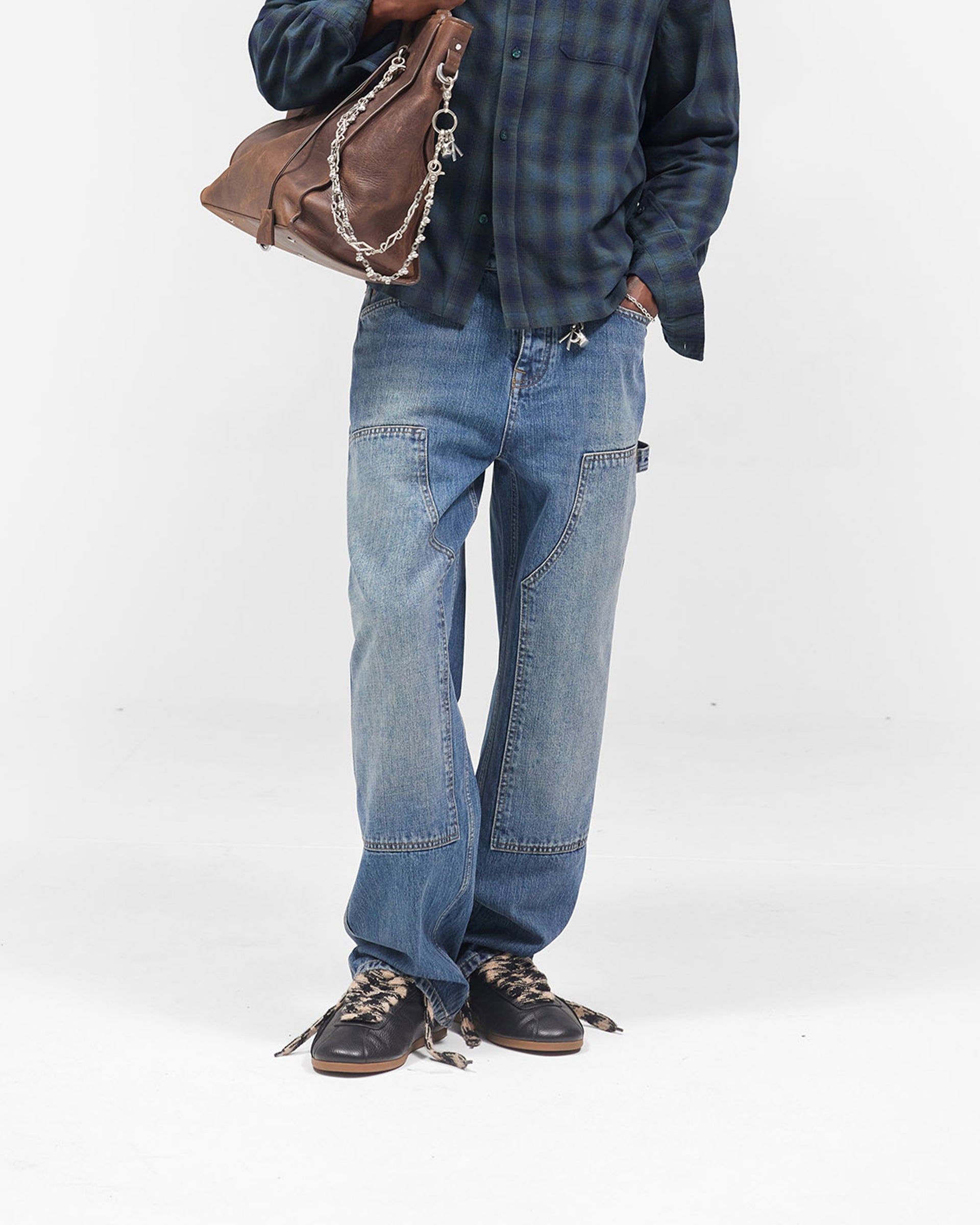 R2 Carpenter Panel Denim - Rinse Blue