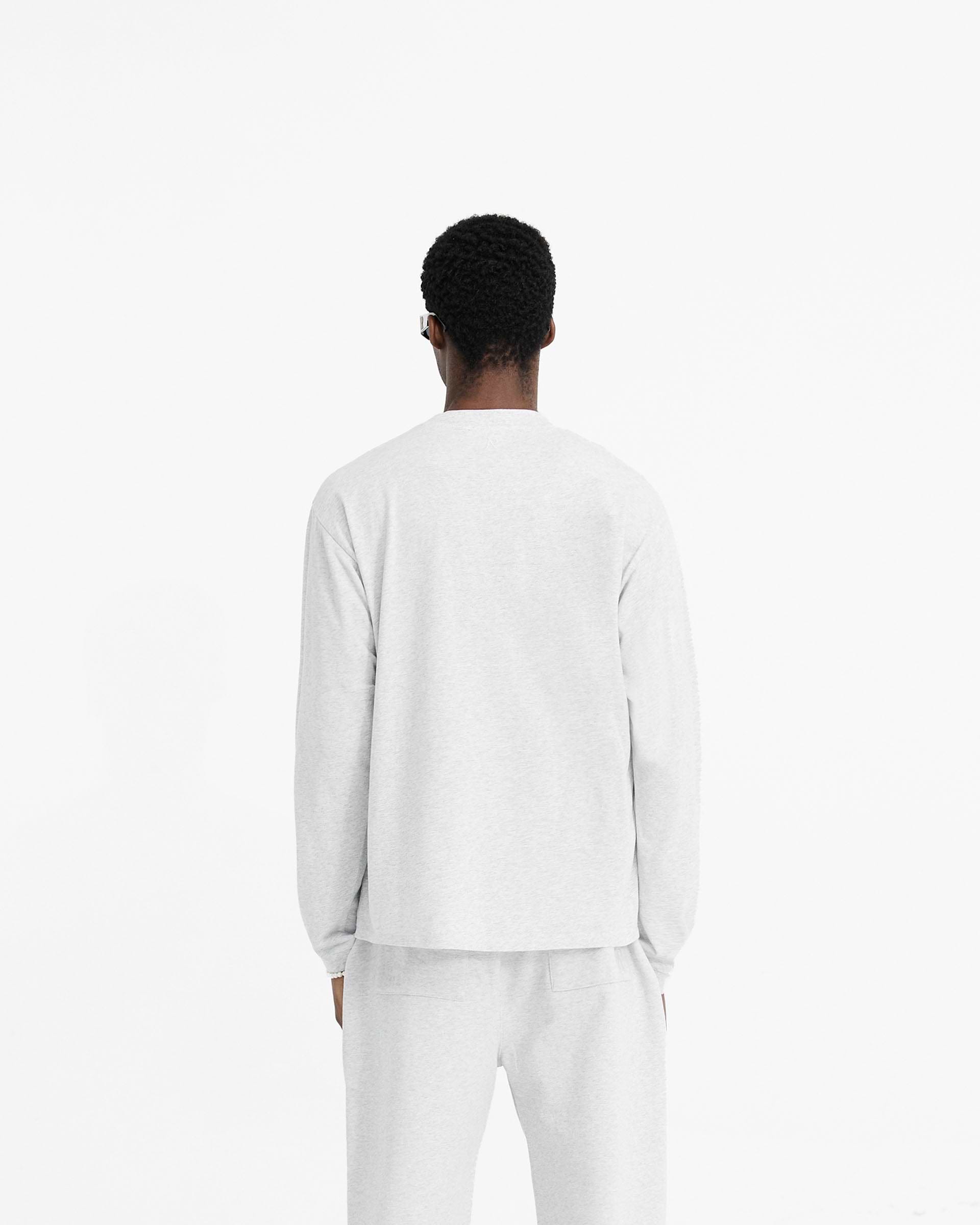 Initial Long Sleeve T-Shirt - Gris Jaspeado Hielo