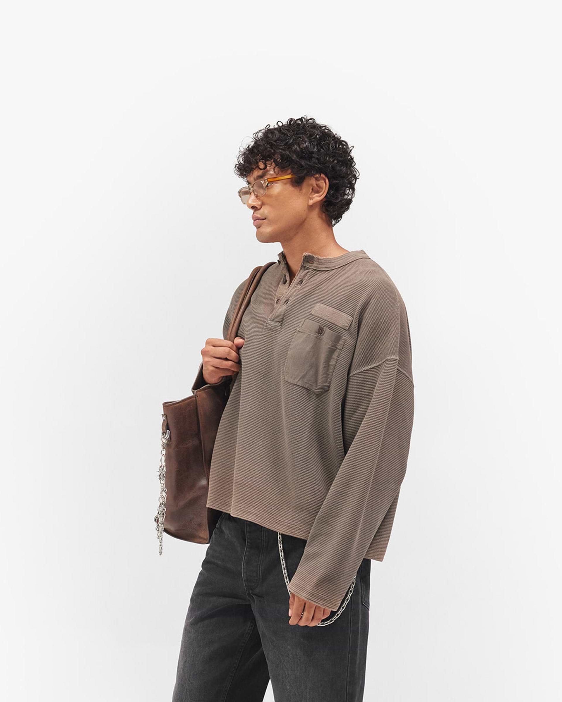 Heavyweight Henley Sweater - Vintage Falcon