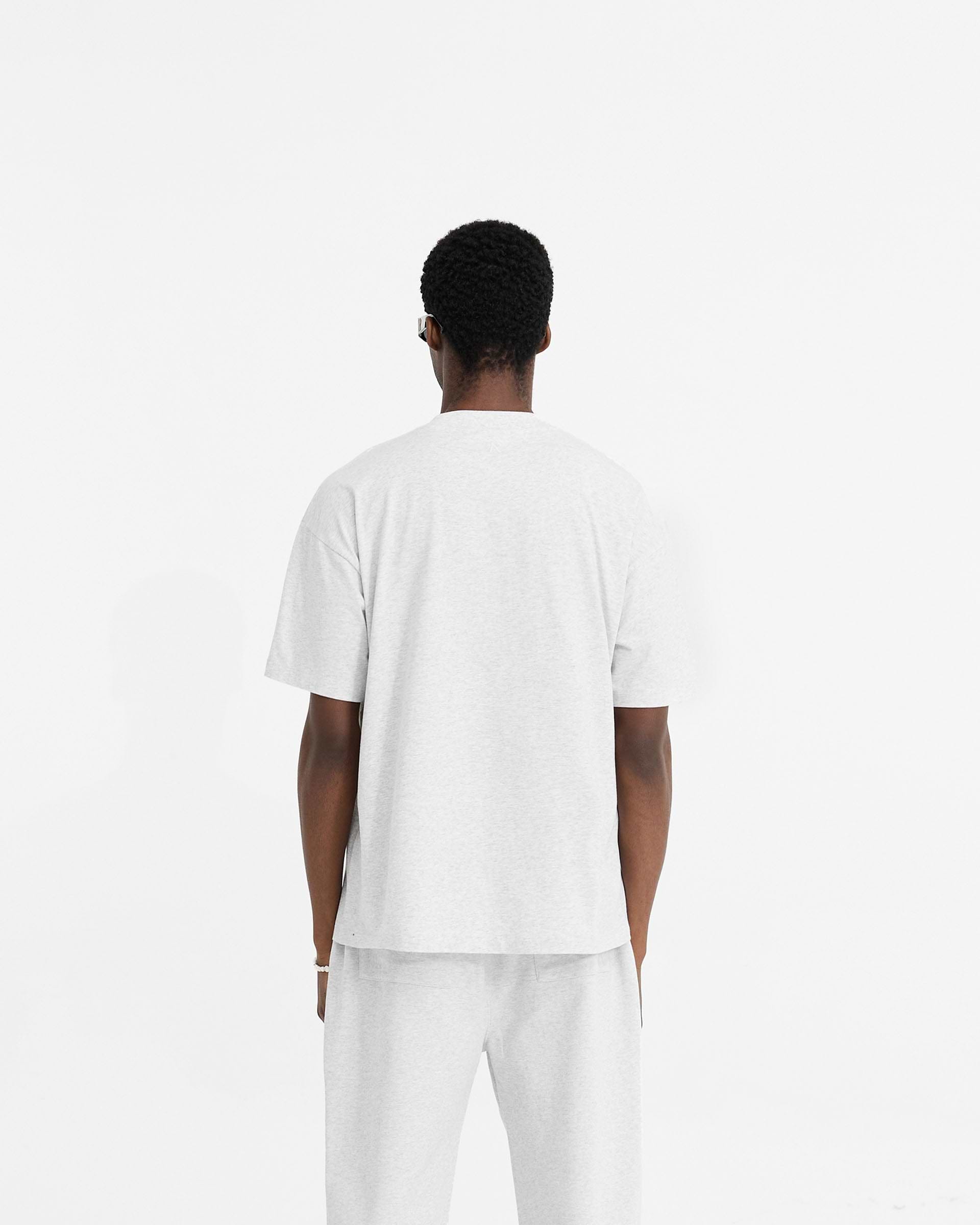 Initial Oversized T-Shirt - Gris Hielo Jaspeado