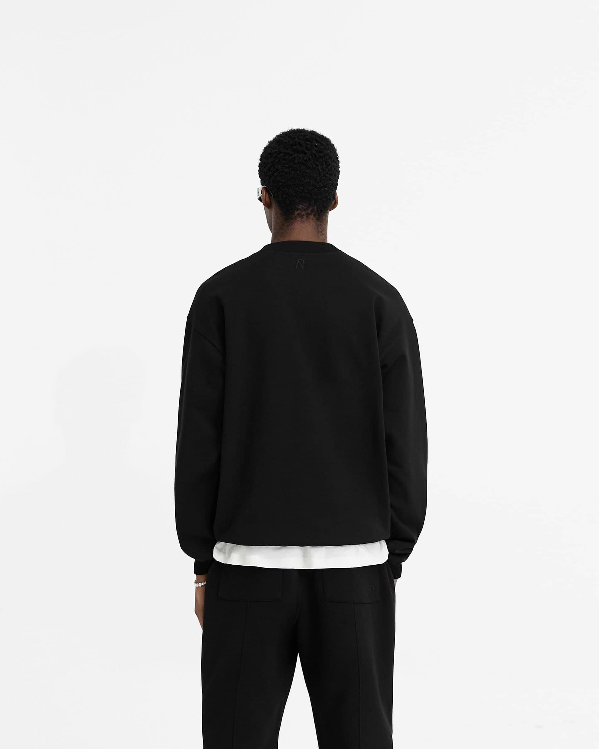 Pull surdimensionné initial - Noir