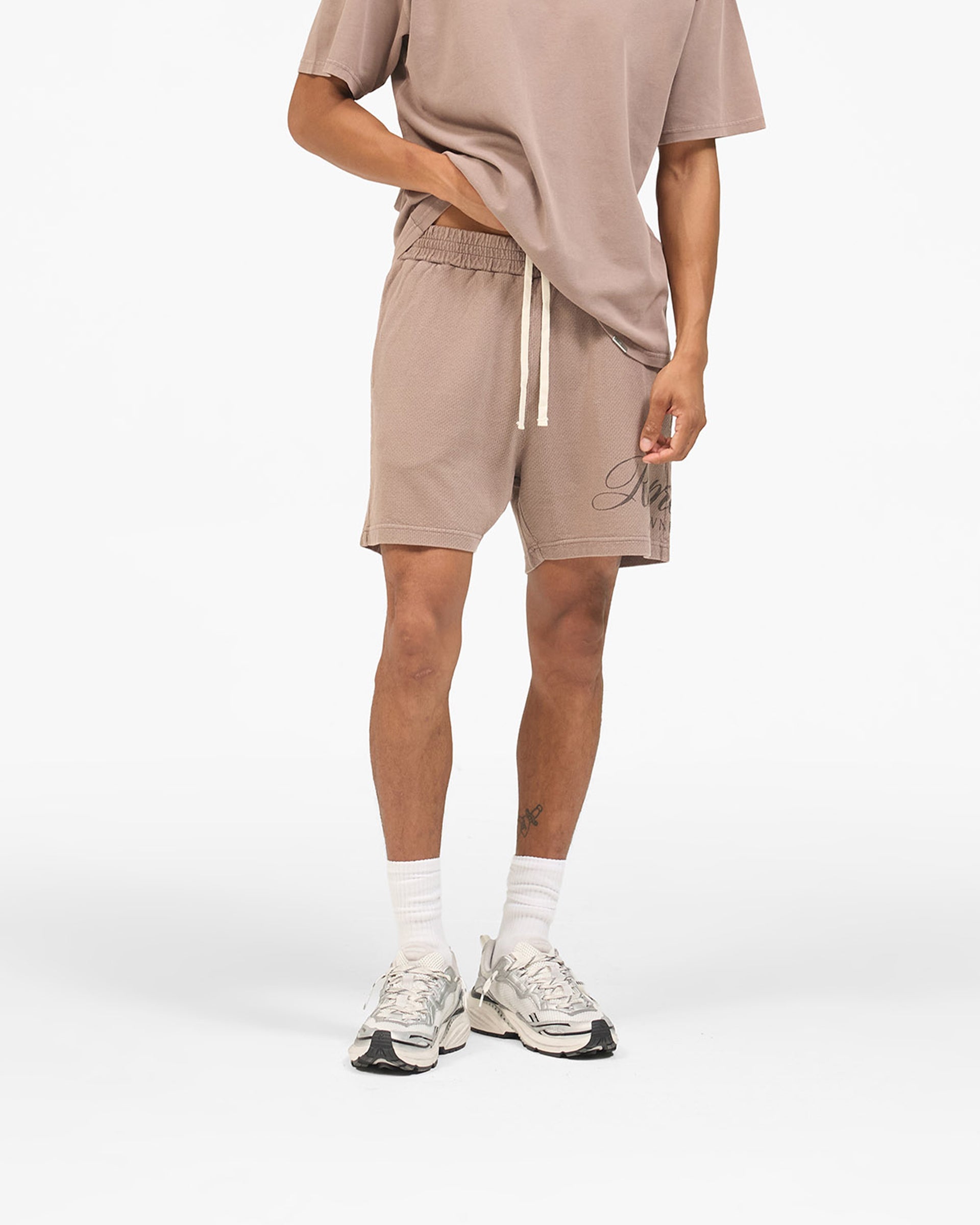 Owners Club Script Mesh Shorts - Truffle