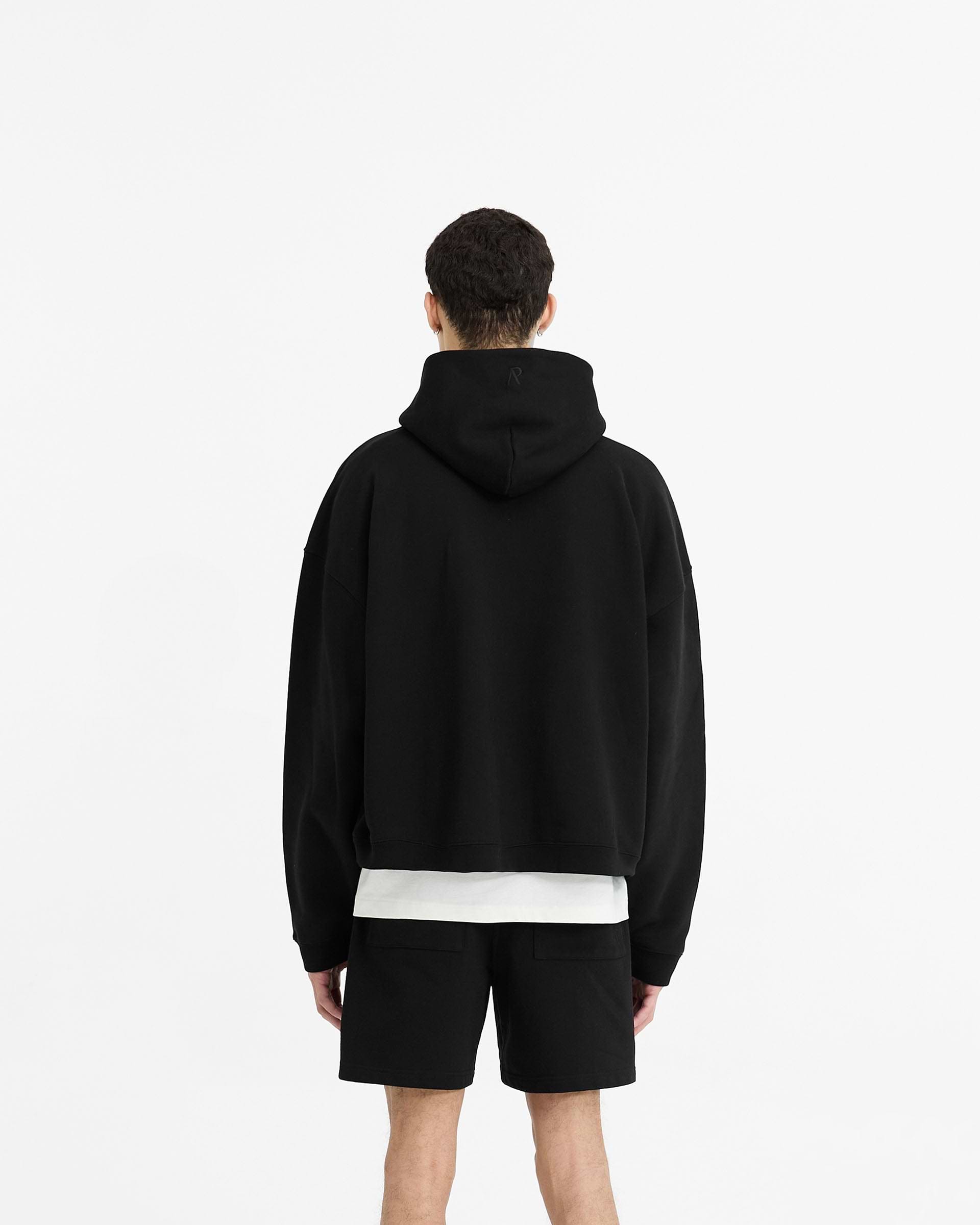 Initial Boxy Hoodie - Negro