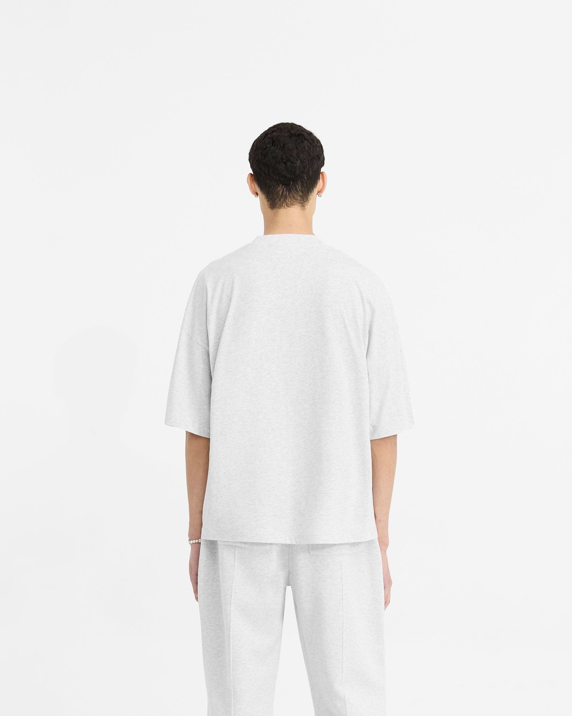 Initial Boxy T-Shirt - Gris Jaspeado Hielo