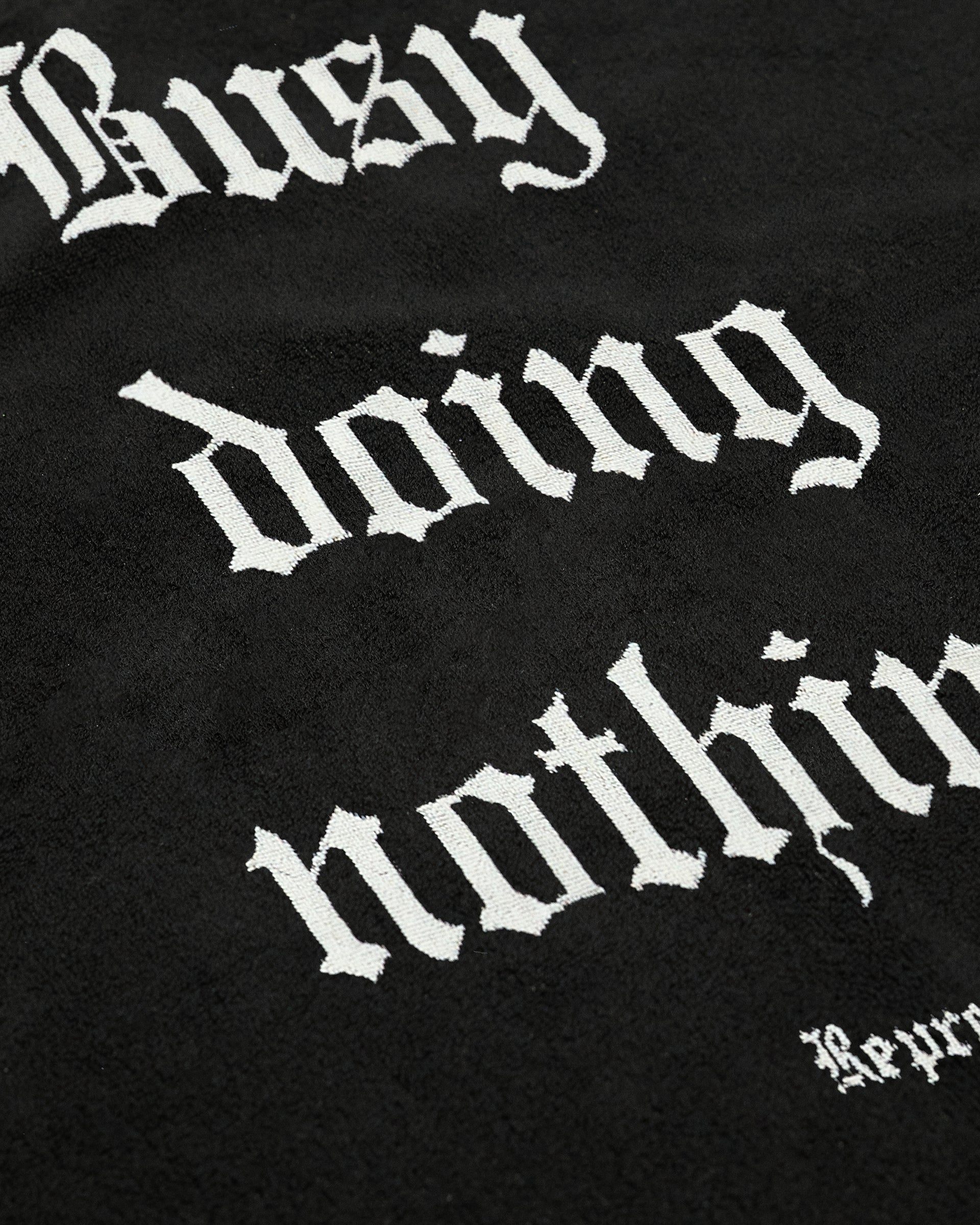 Busy Doing Nothing Beach Towel - Jet Black