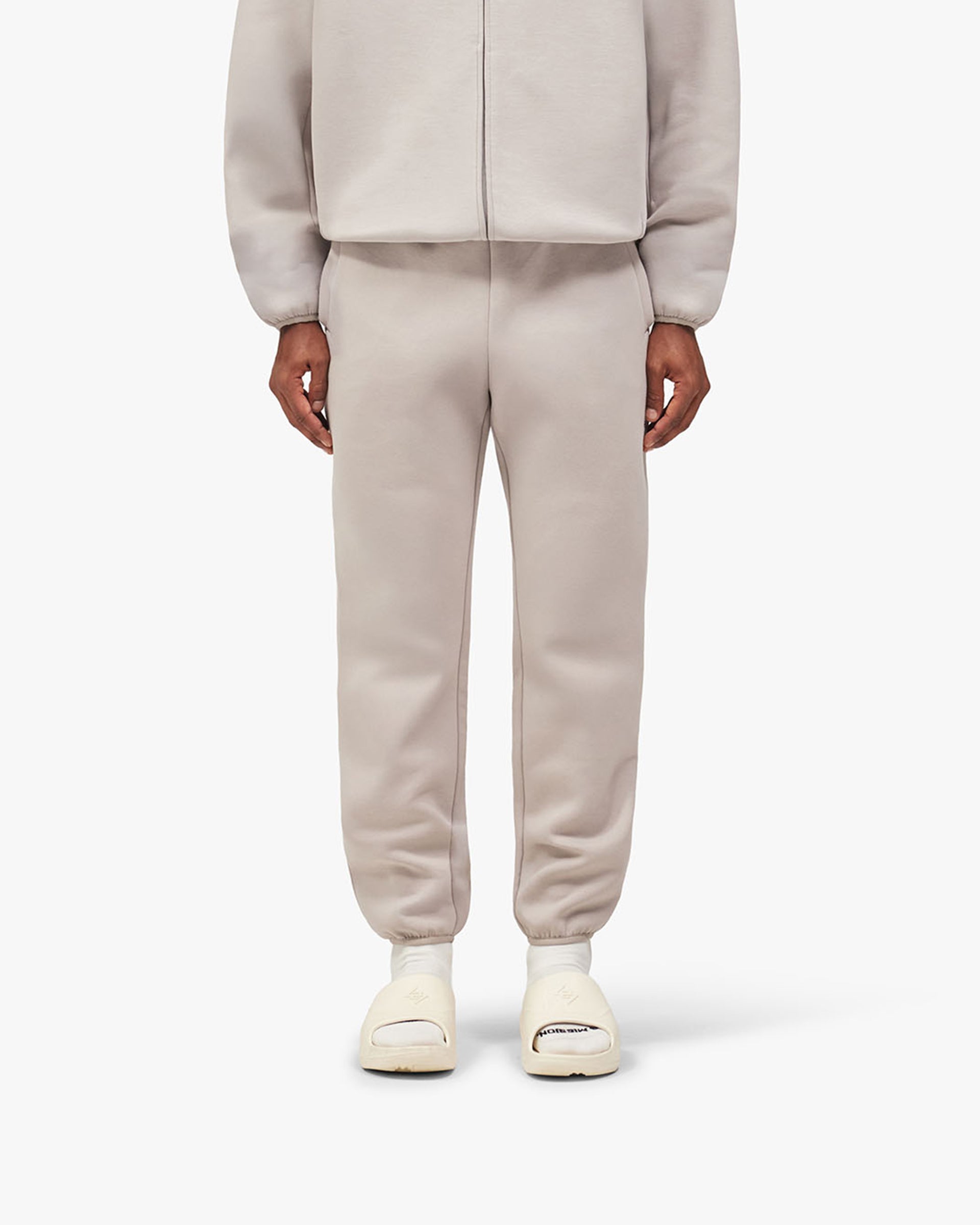 247 Numbers Sweatpant - Ash Grey - Cropped Model - Front