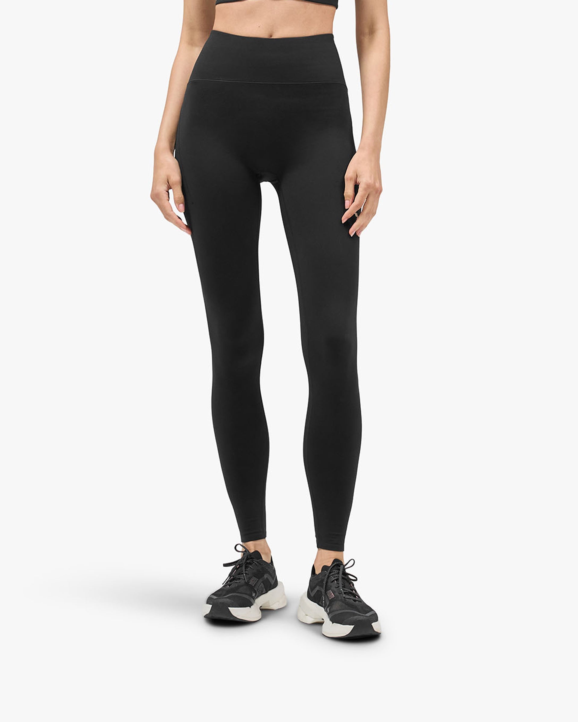 247 On A Mission Legging - Jet Black - Cropped Model - Front
