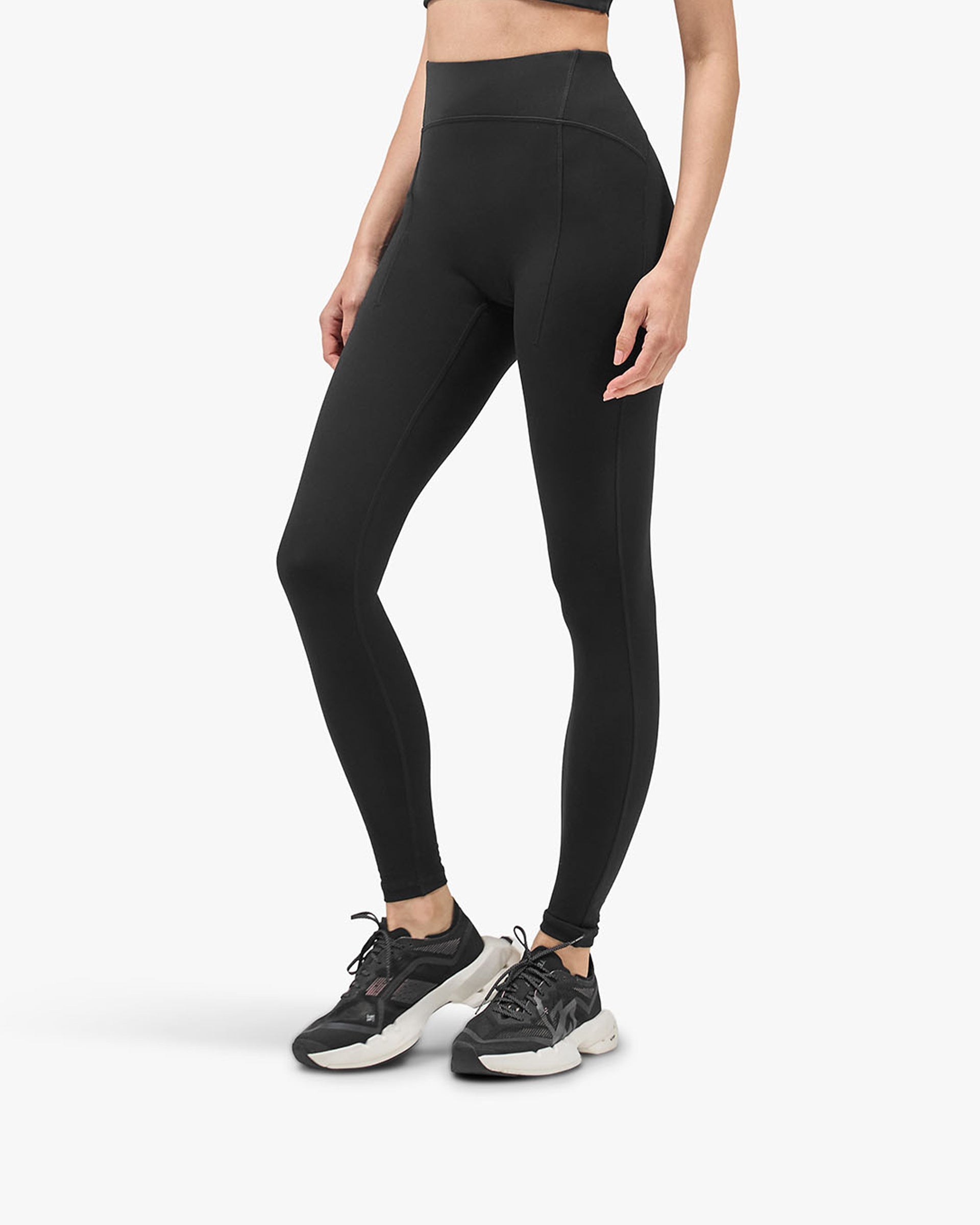 247 Restore Legging - Jet Black - Cropped Model - Front