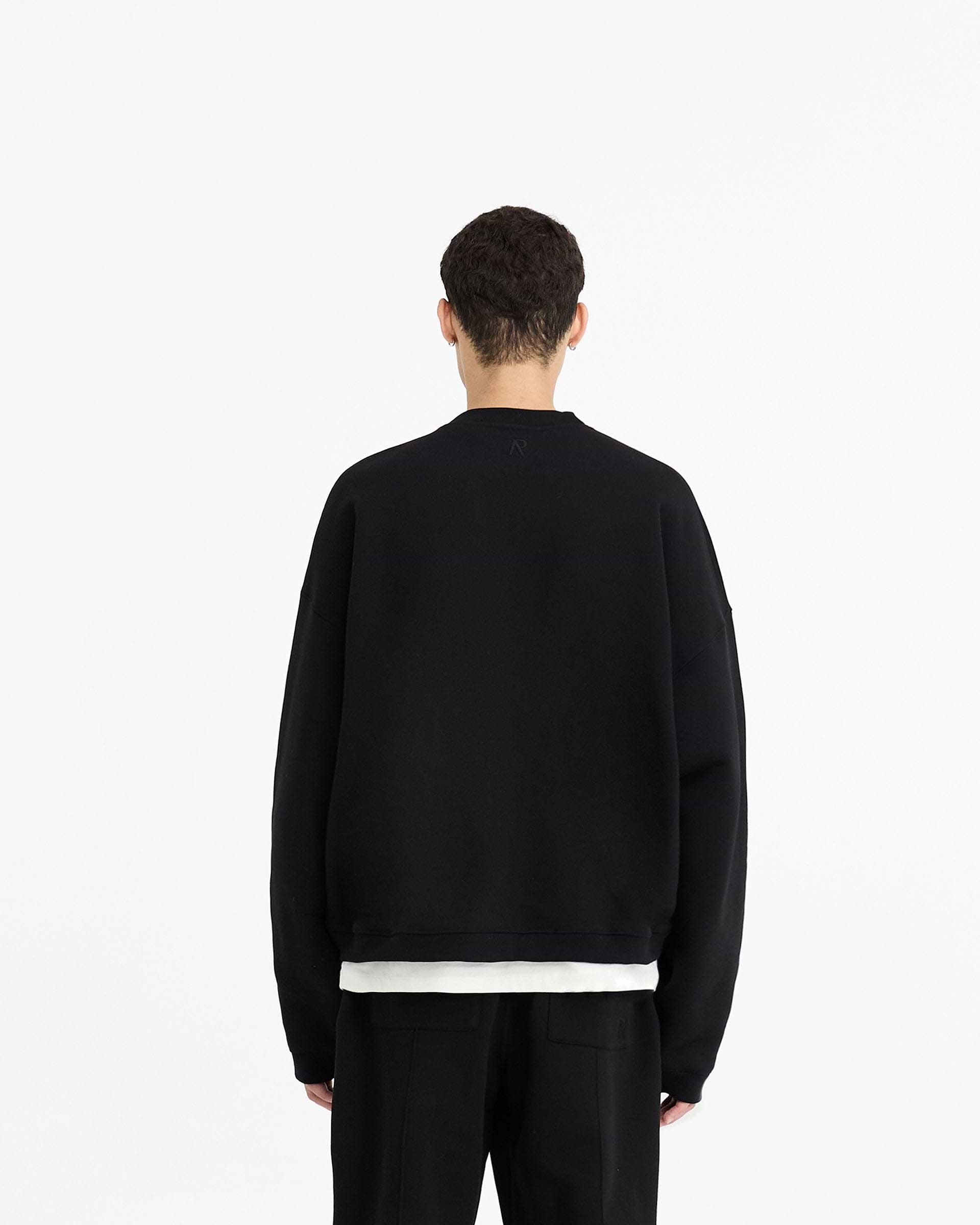 Initial Boxy Sweater - Jet Black