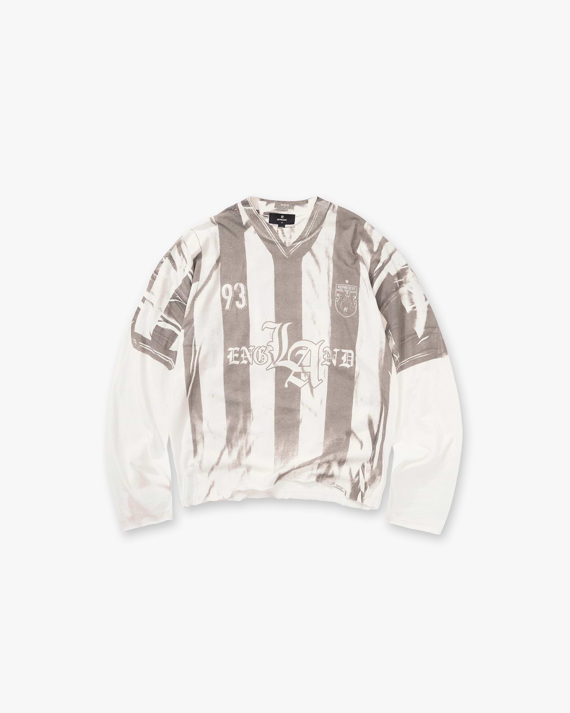 Printed Long Sleeve T-Shirt - Flat White