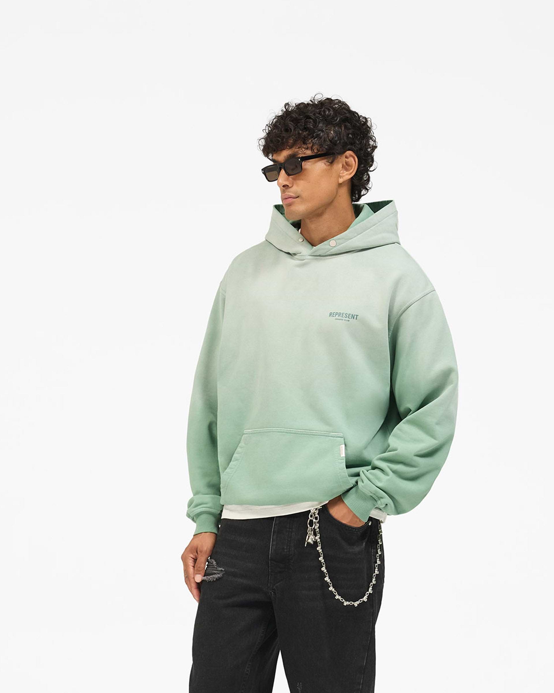 Represent Owners Club Hoodie - Washed Aloe