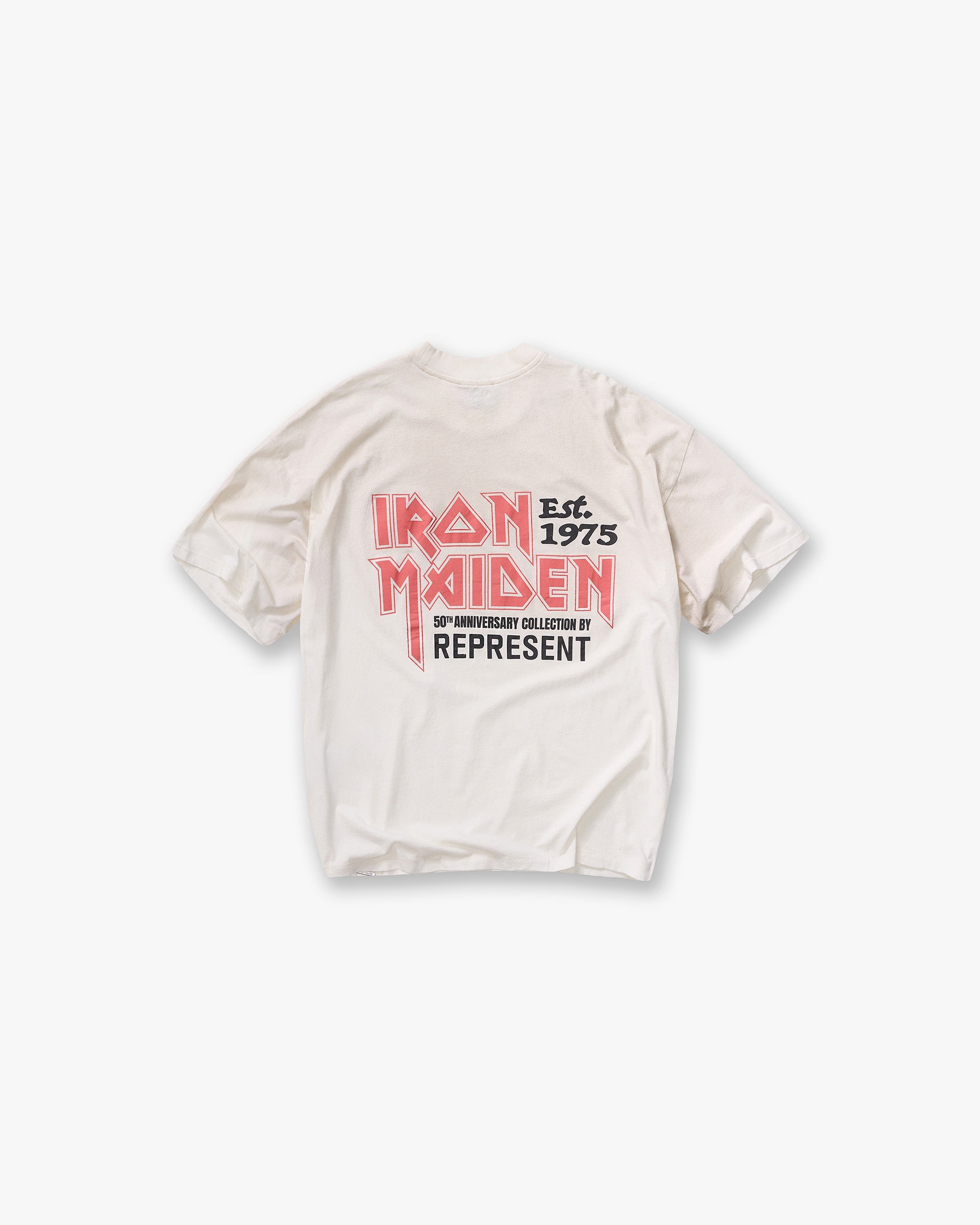 Represent X Iron Maiden Anniversary T-Shirt - Ecru Lavado