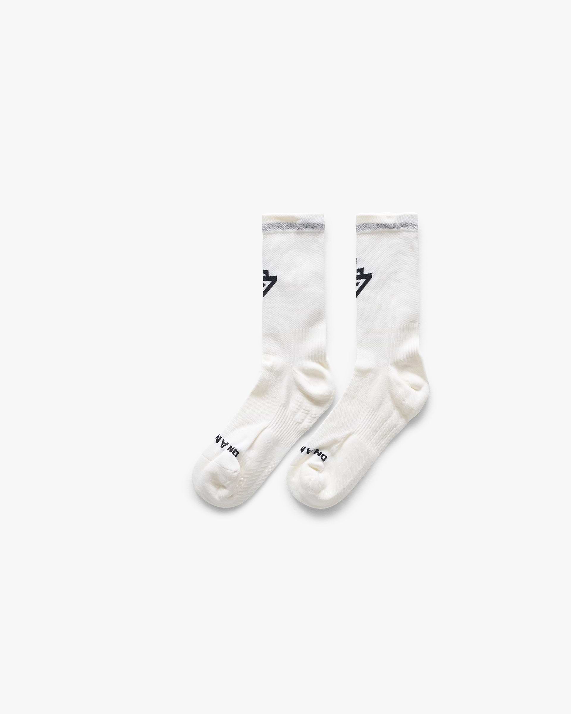 247 Reflex Run Socks - Flat White
