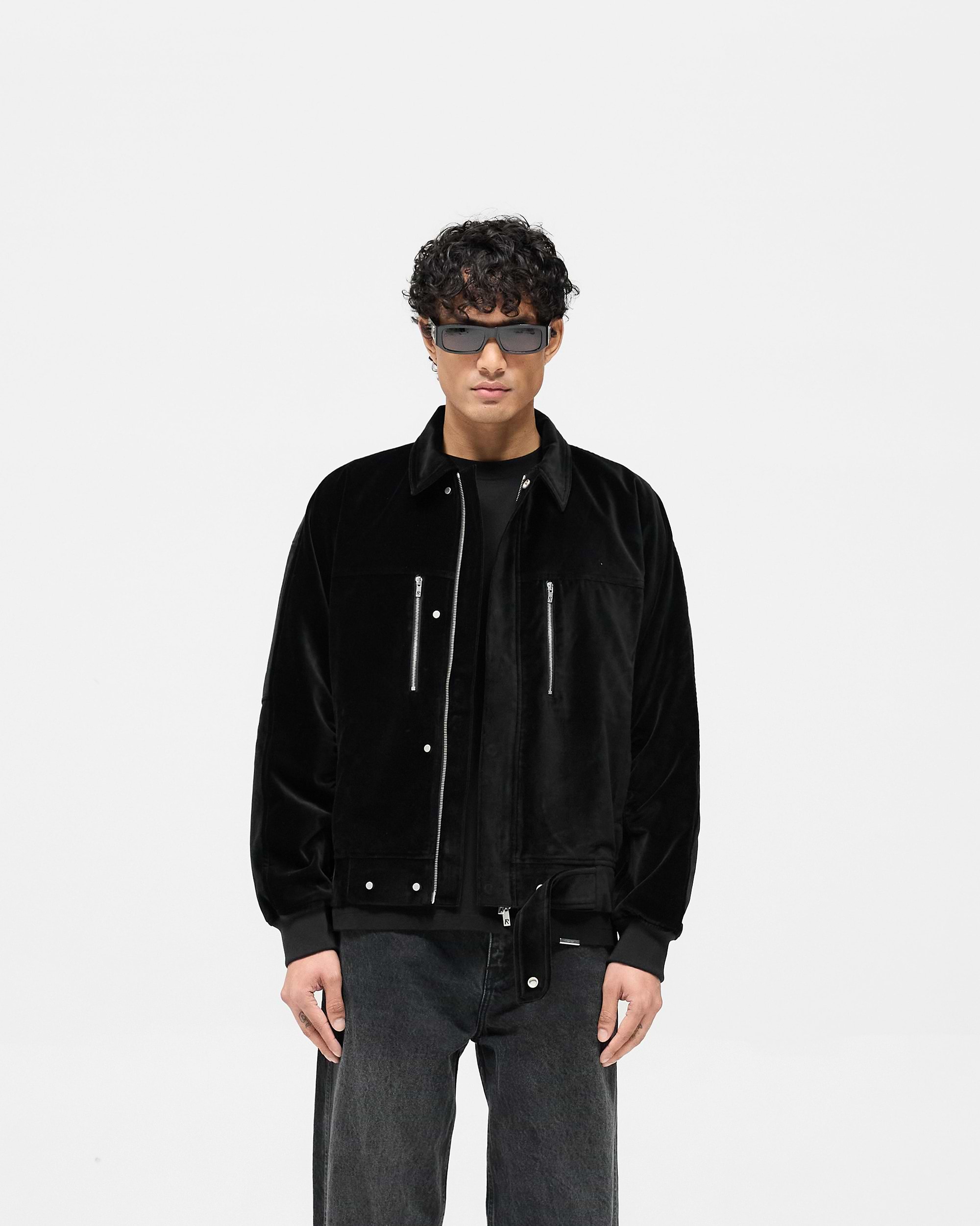 Bordeaux Brushed Jacket - Noir