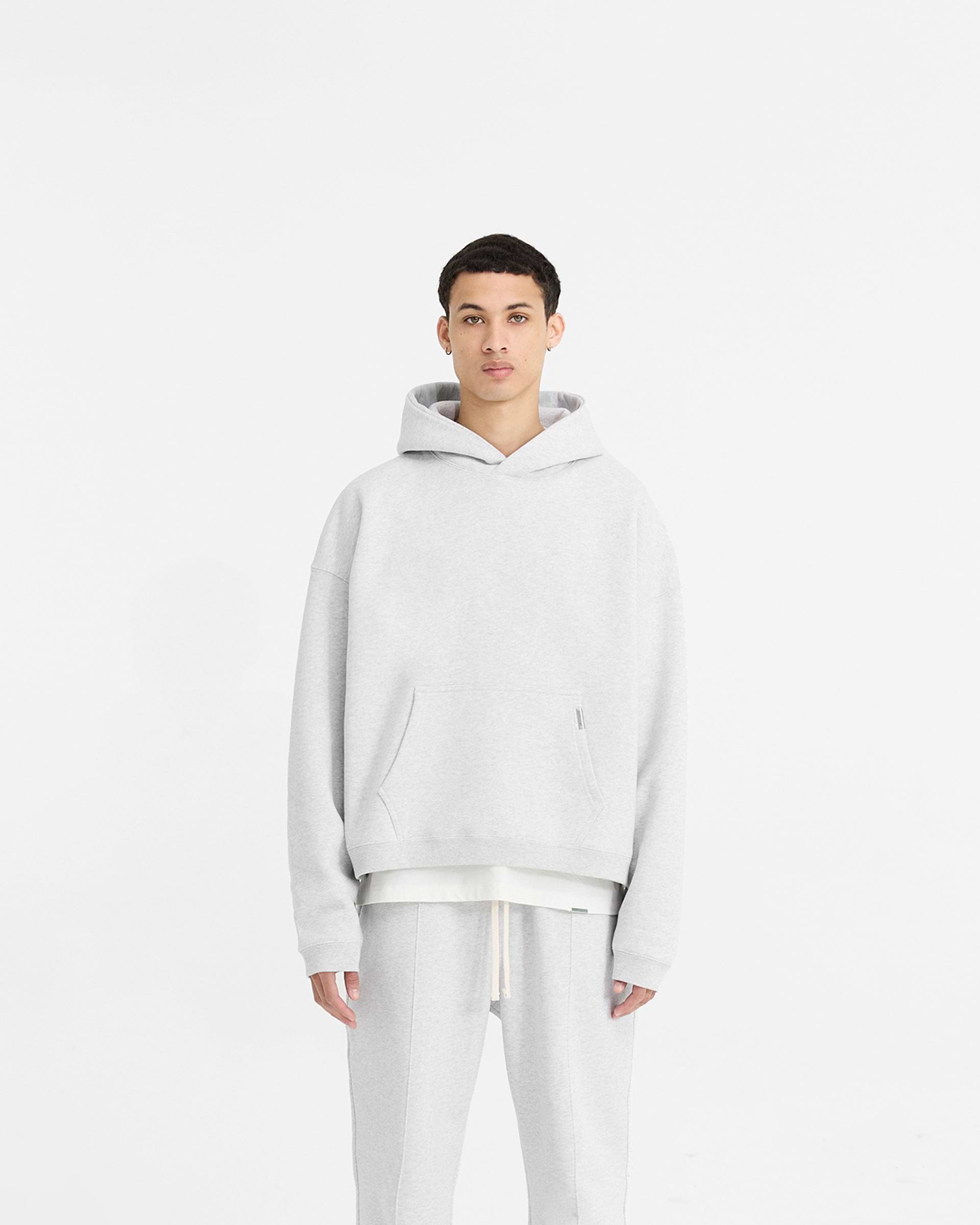 Initial Boxy Hoodie - Gris Hielo