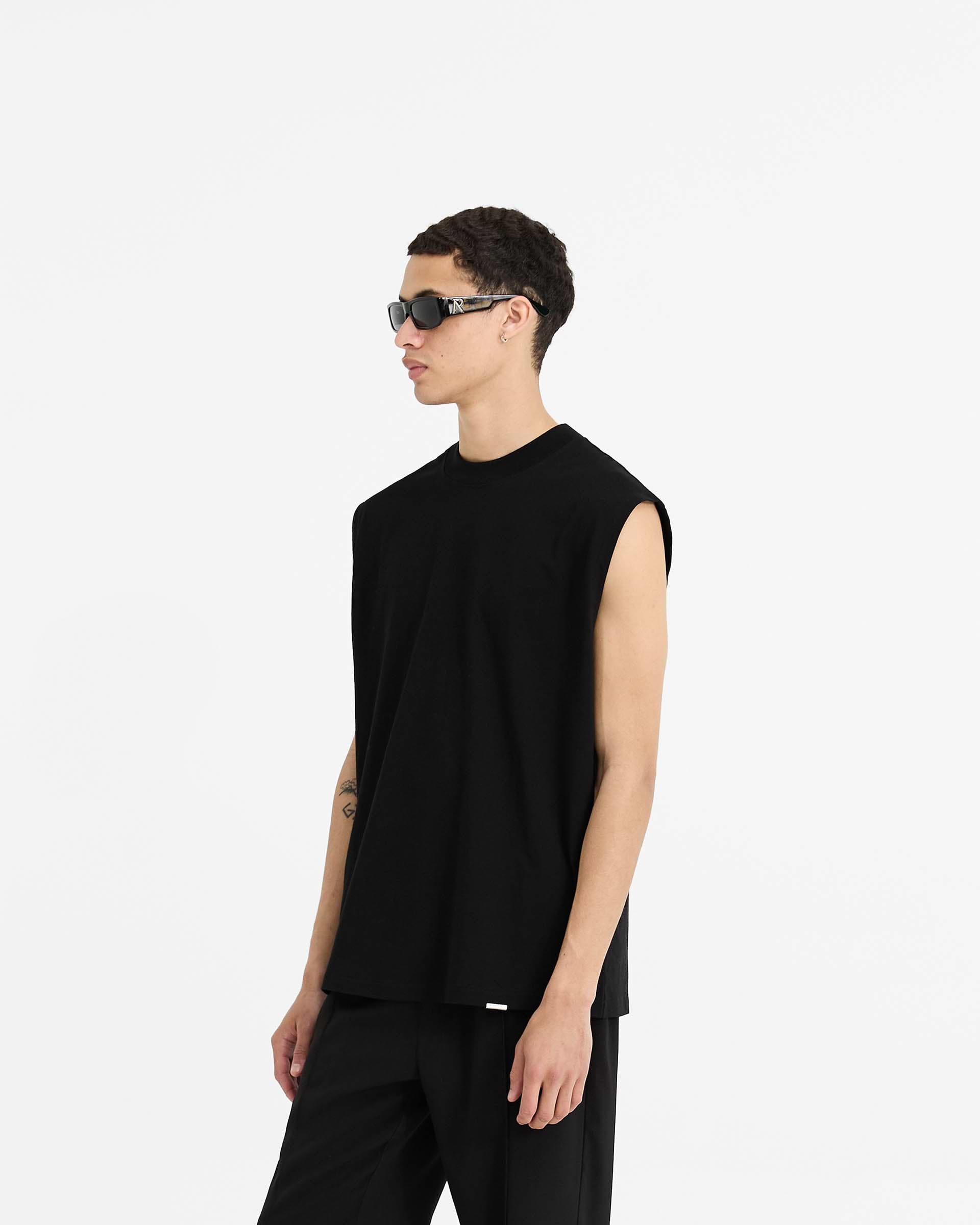Initial Boxy Camiseta de Tirantes - Negro